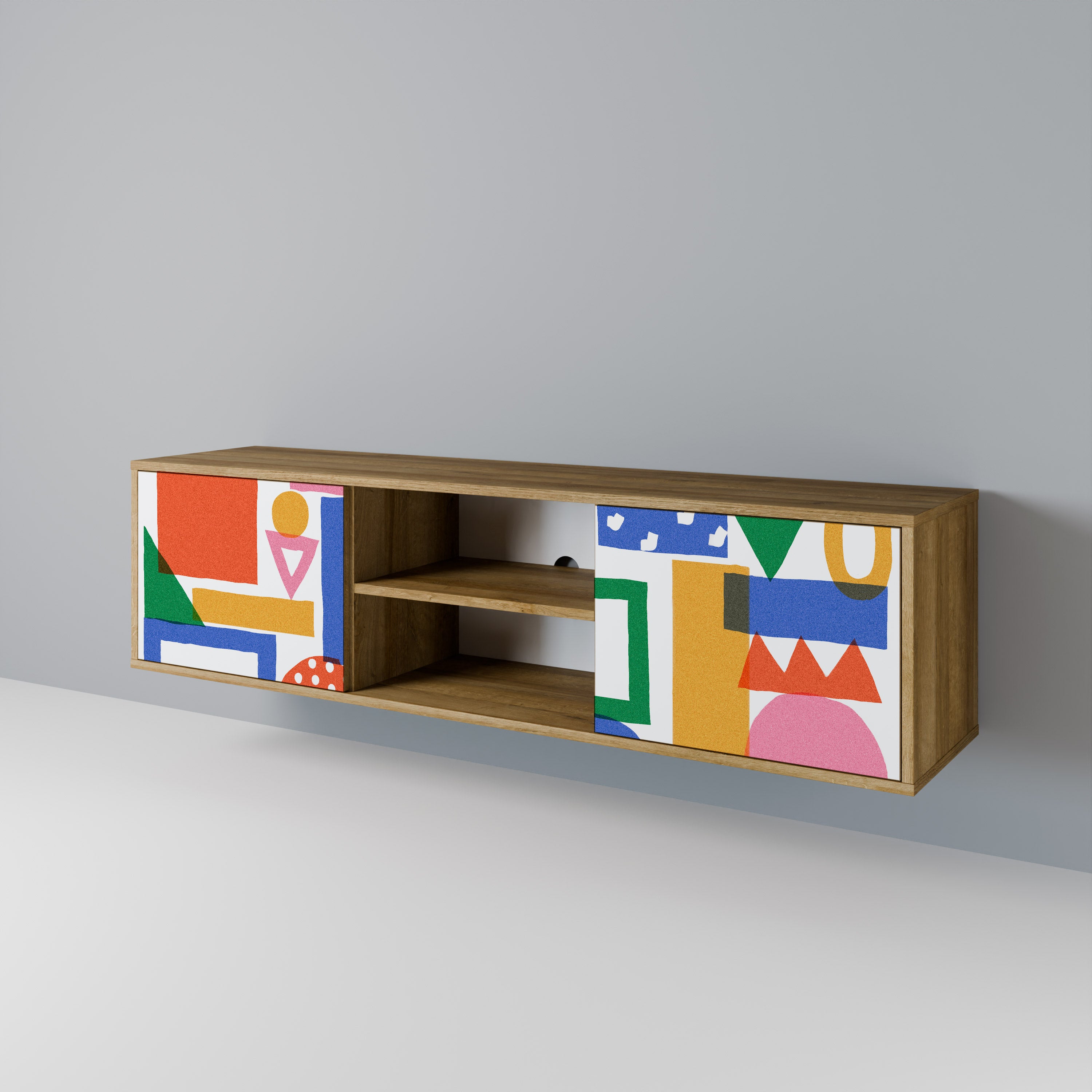 GEOMETRIC GLIMMER Dvoudveřový TV stolek