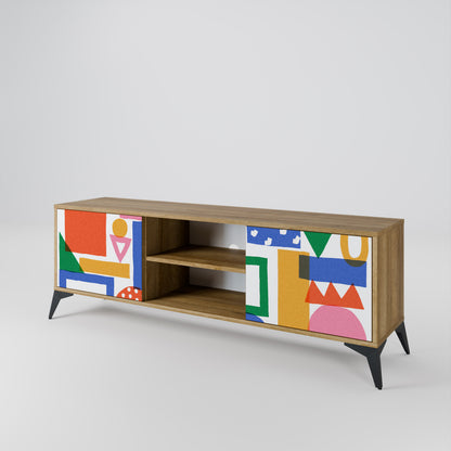 GEOMETRIC GLIMMER Dvoudveřový TV stolek