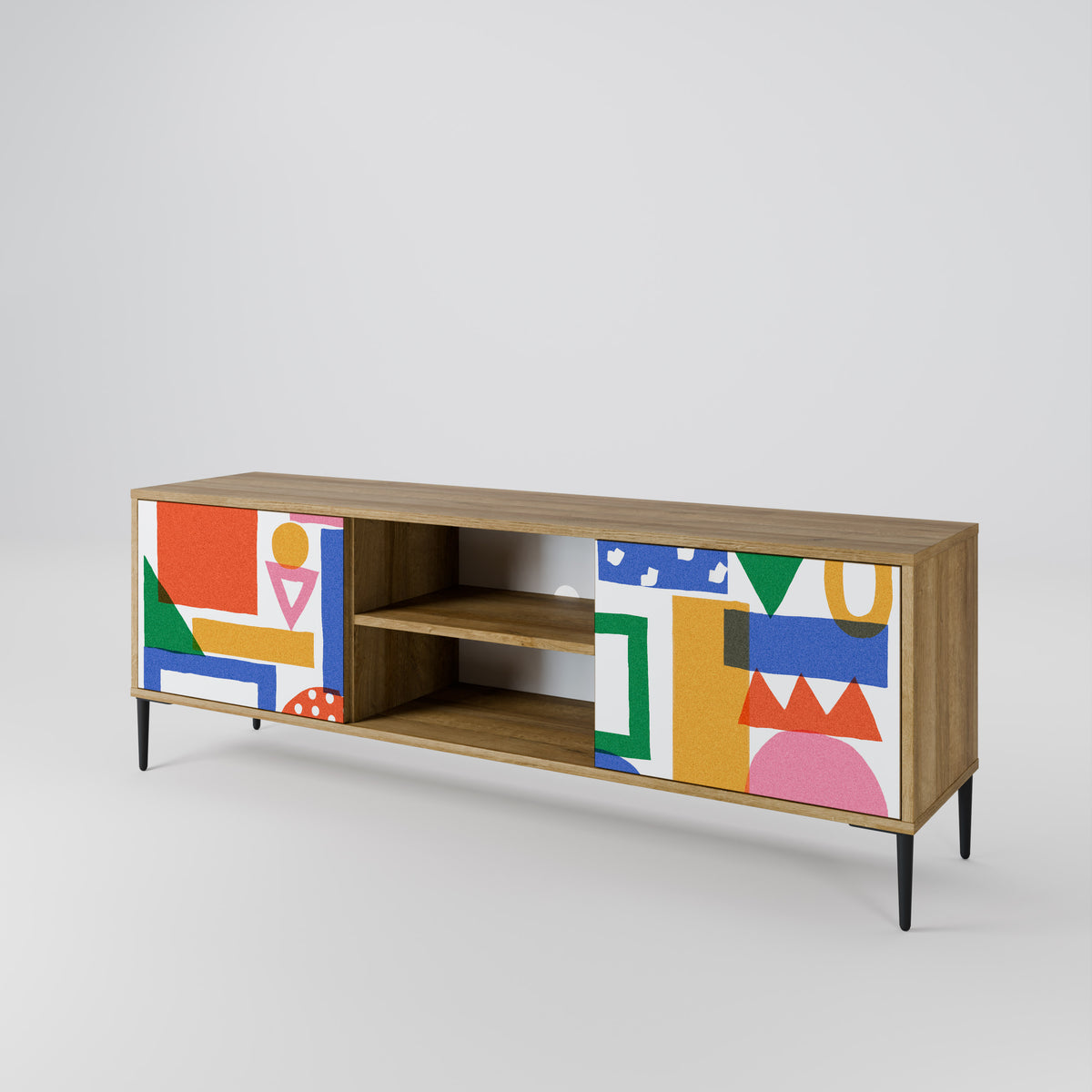 GEOMETRIC GLIMMER Dvoudveřový TV stolek