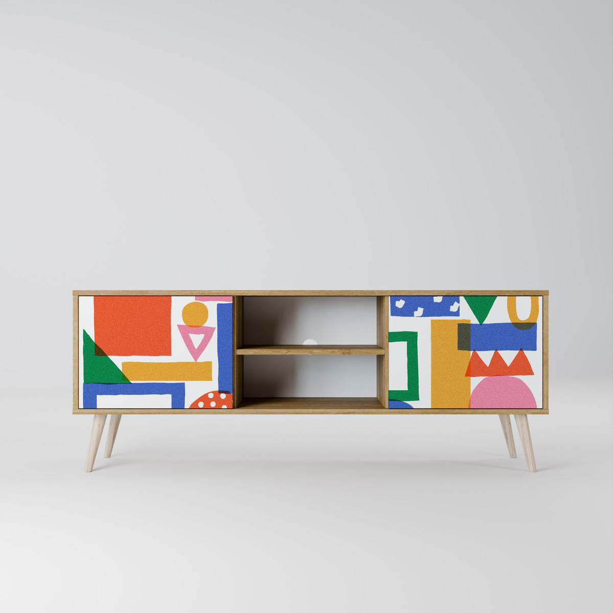 GEOMETRIC GLIMMER Dvoudveřový TV stolek