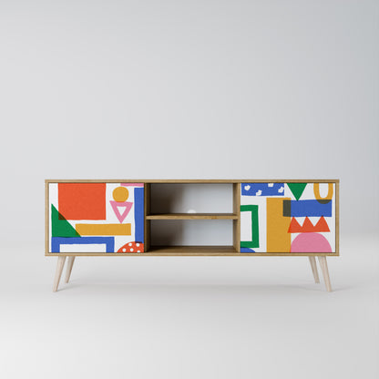 GEOMETRIC GLIMMER Dvoudveřový TV stolek