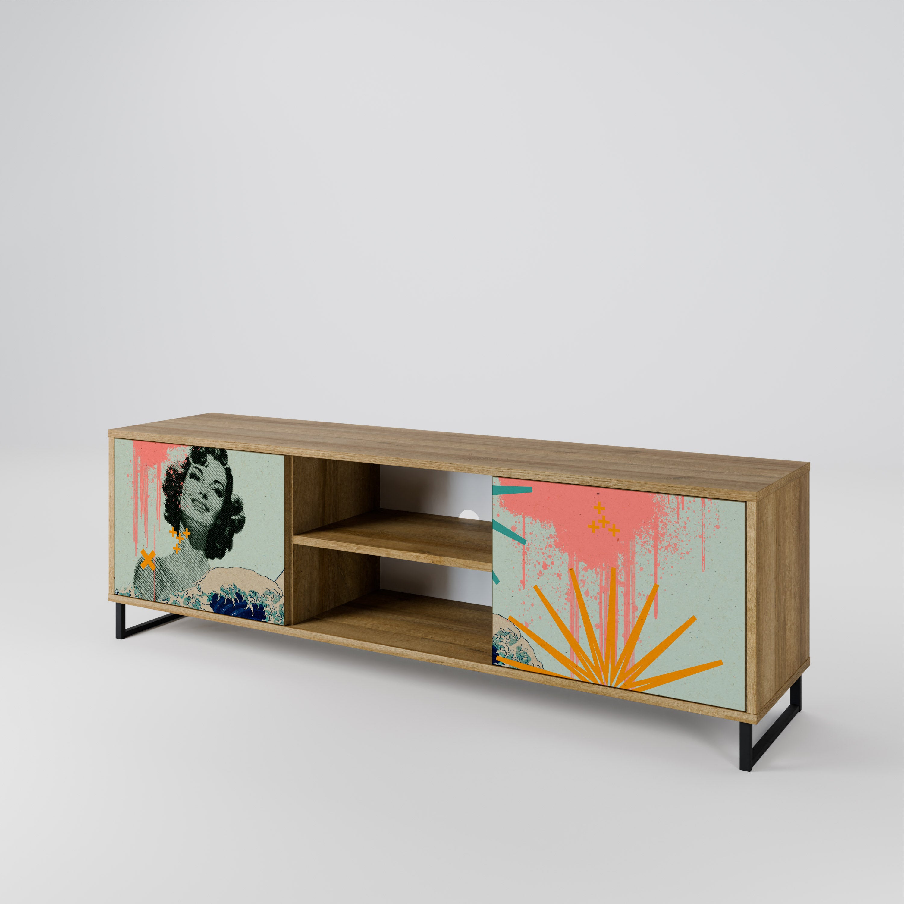 KANAGAWA BEAUTY 2-Door TV Cabinet