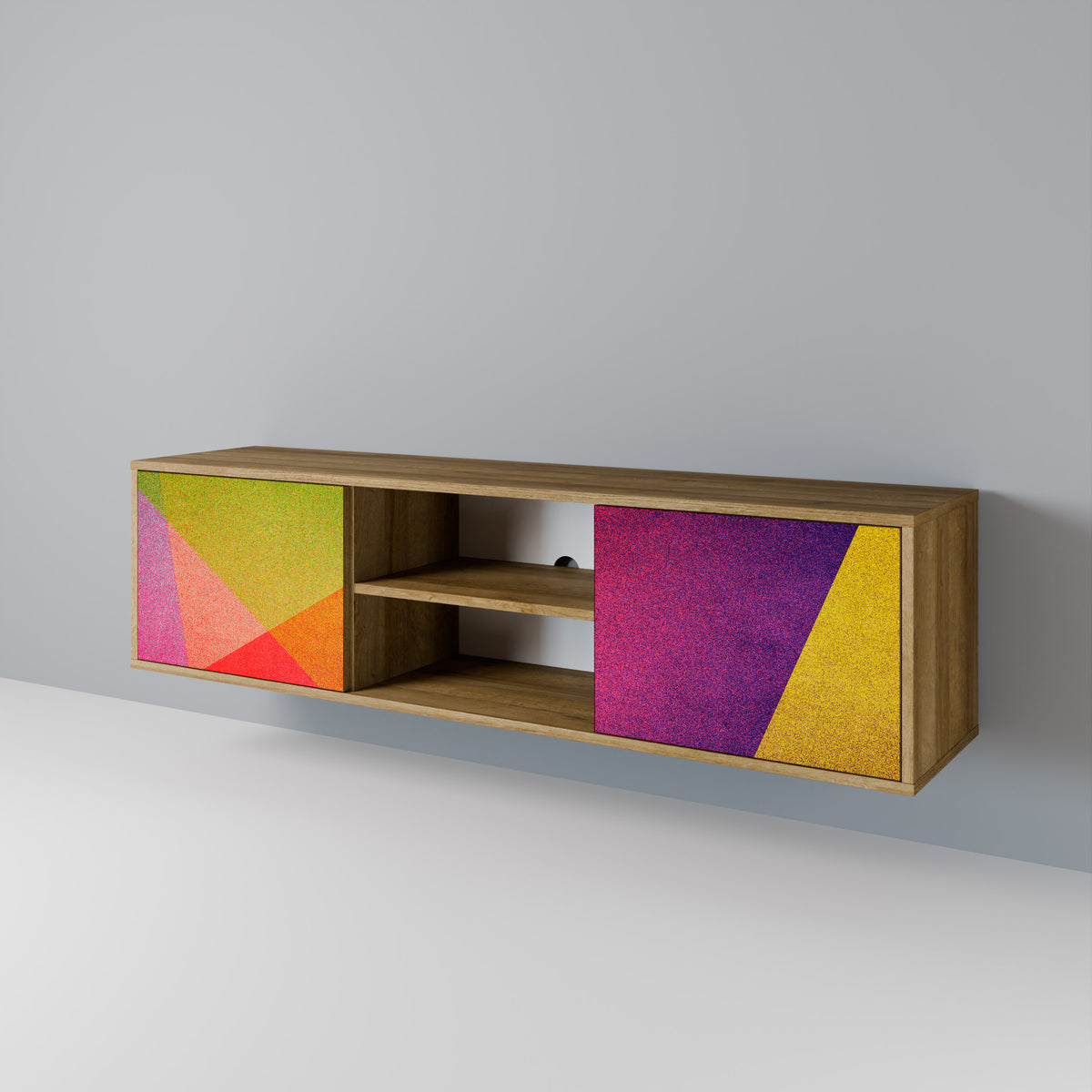 VIVID GEOMETRY Dvoudveřový TV stolek