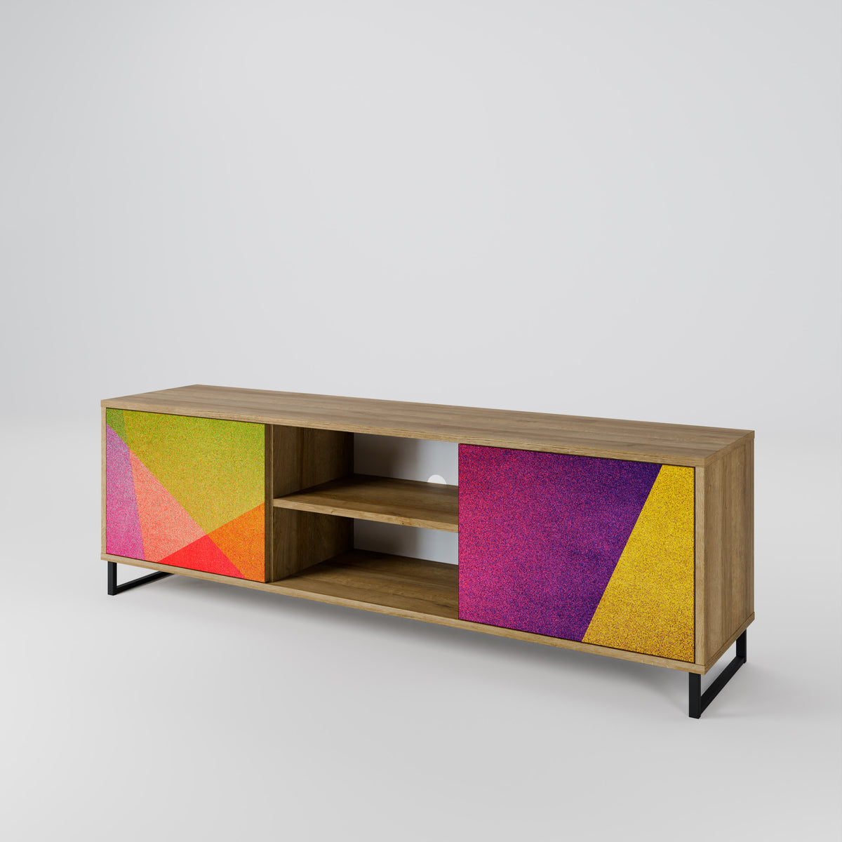 VIVID GEOMETRY Dvoudveřový TV stolek
