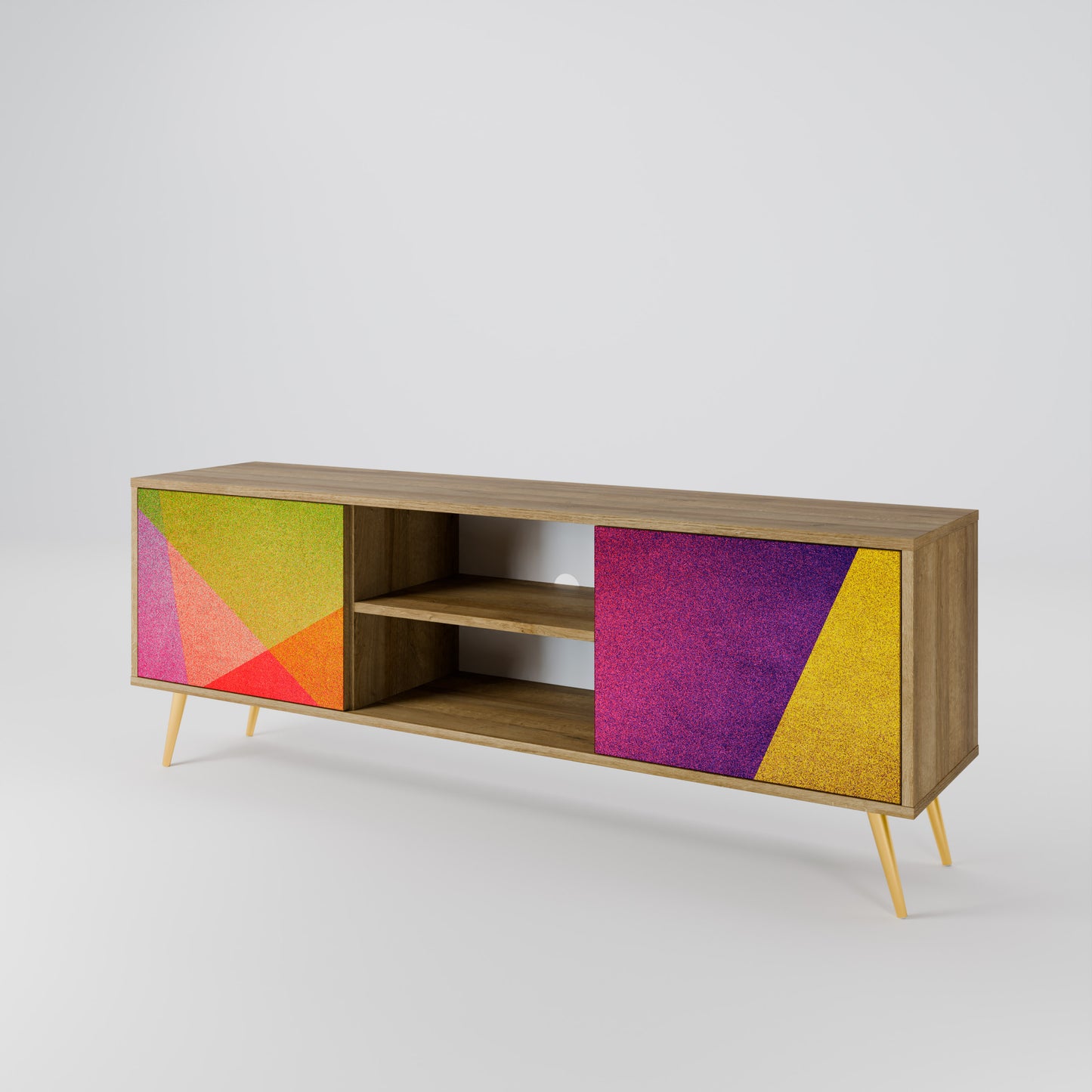 VIVID GEOMETRY Dvoudveřový TV stolek