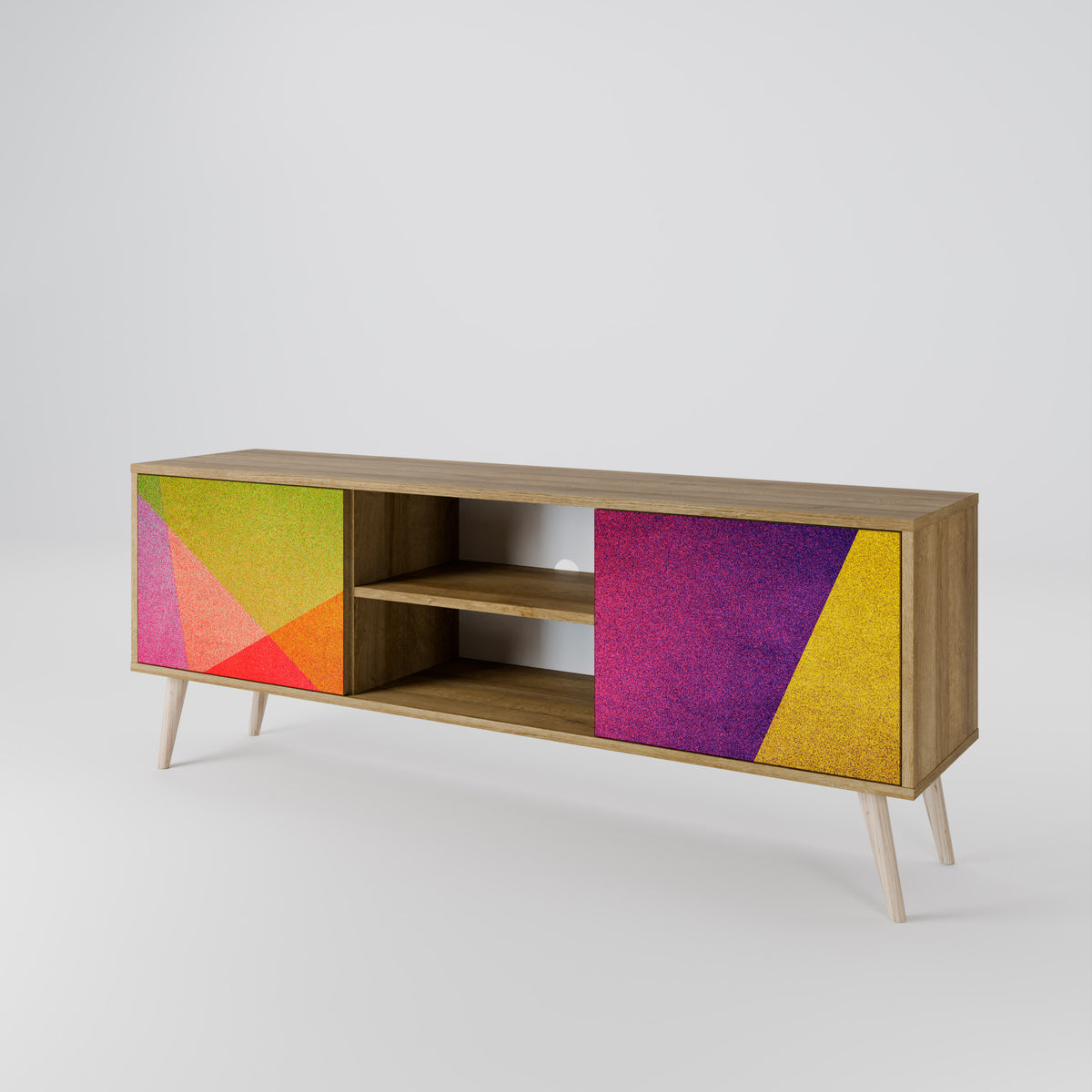 VIVID GEOMETRY Dvoudveřový TV stolek