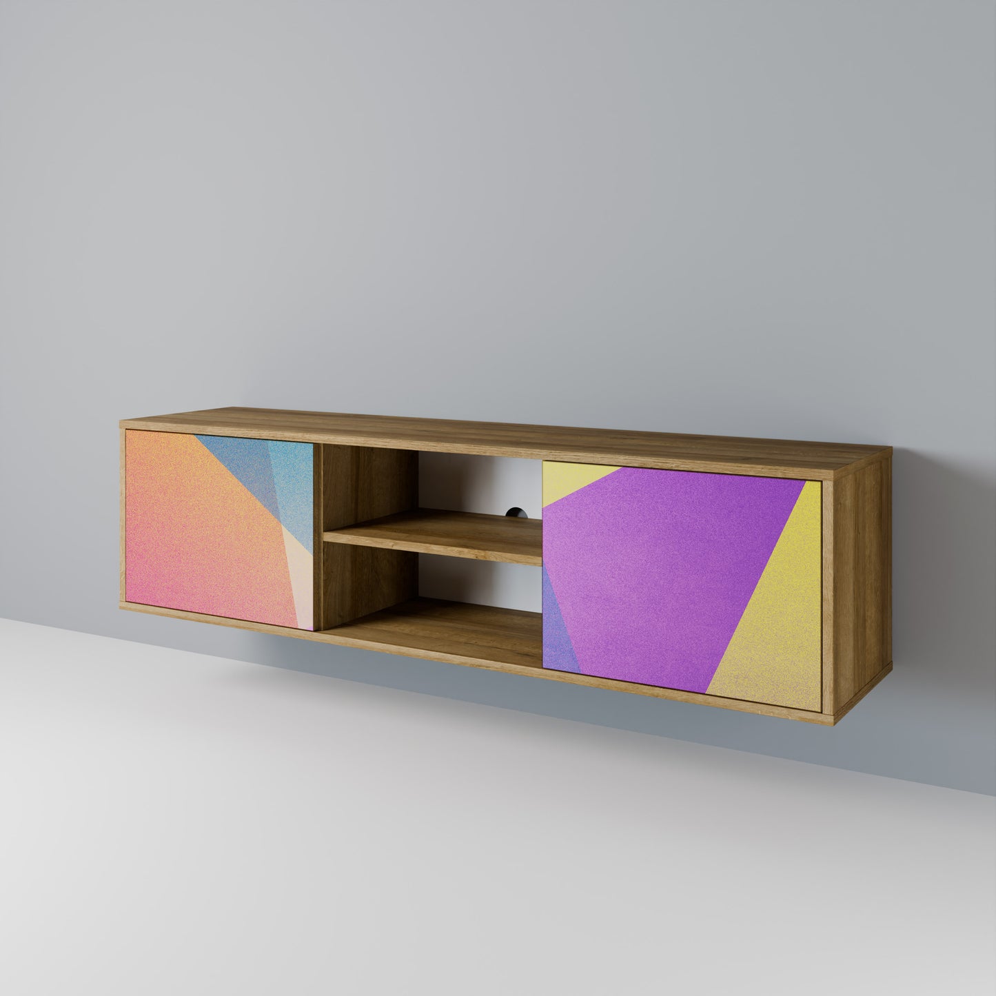 BRIGHT GEOMETRY Dvoudveřový TV stolek