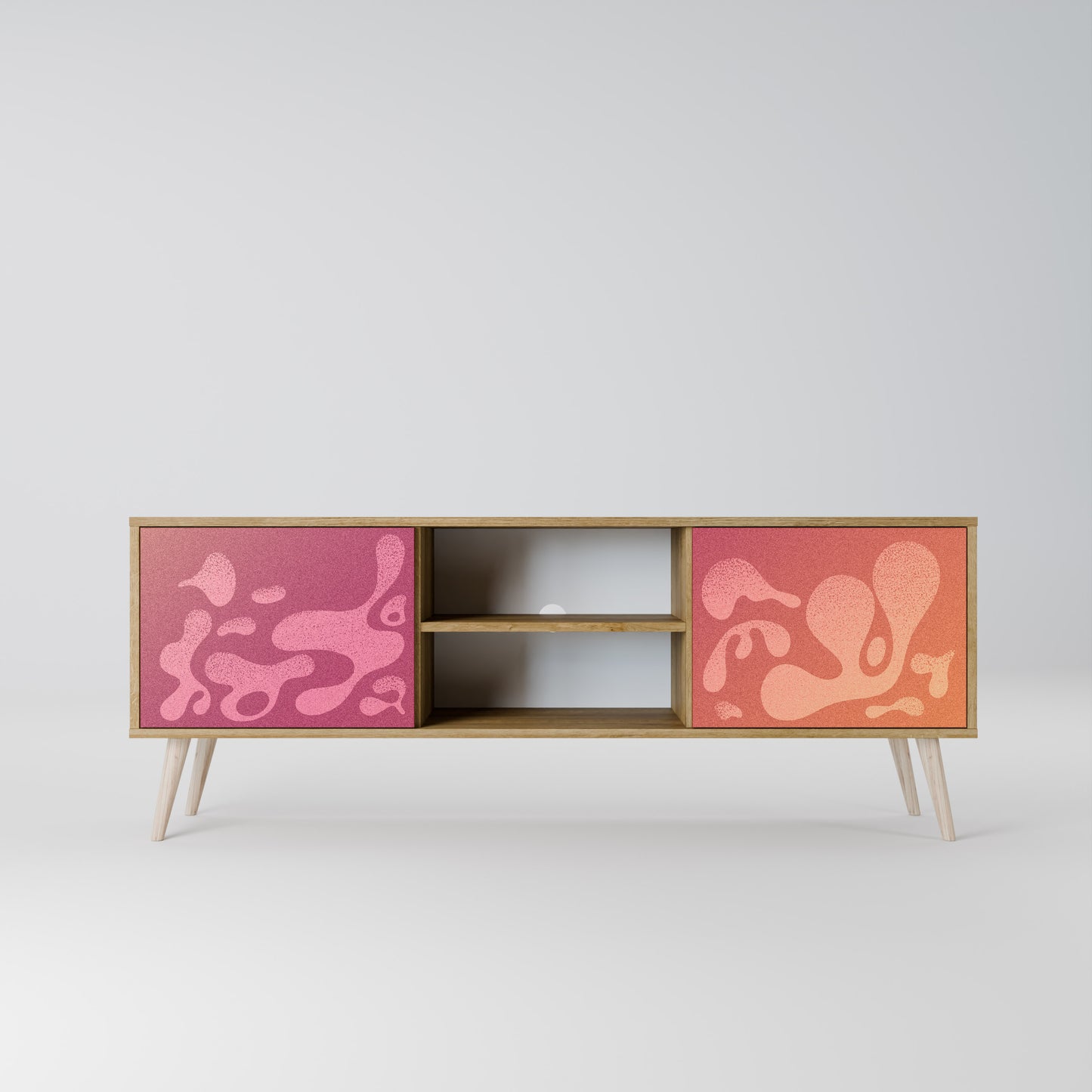 IRREGULAR PINK Dvoudveřový TV stolek