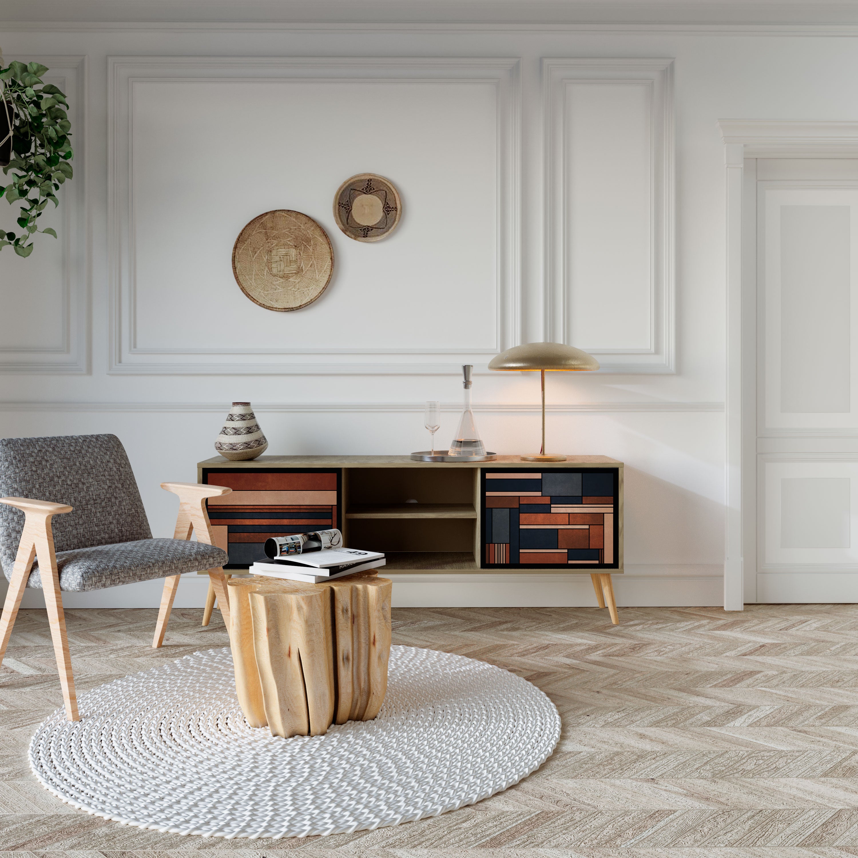 INTREPID FORMATION 2-Door TV Cabinet