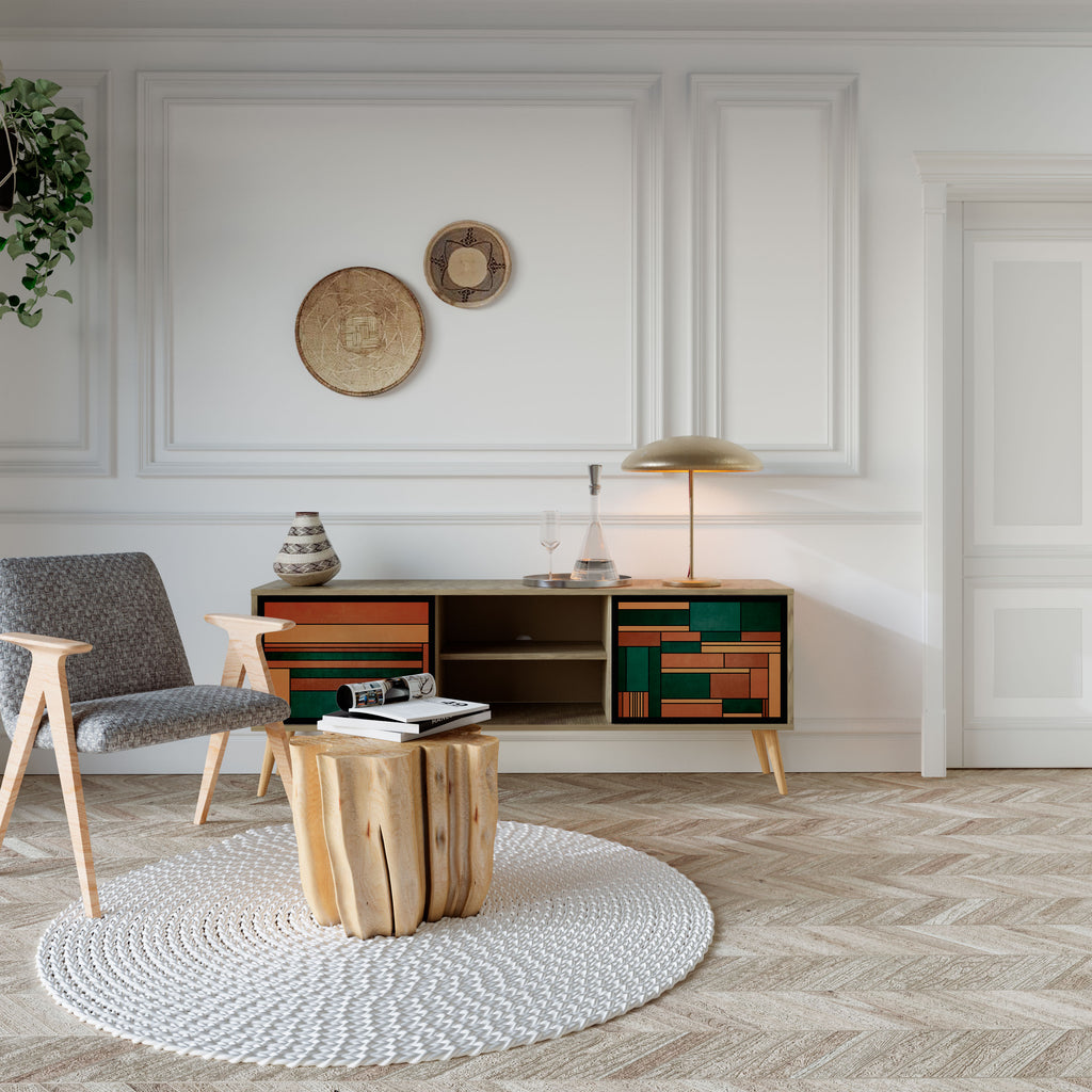 EARTHY FIGURES Dvoudveřový TV stolek