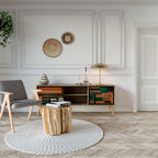 EARTHY FIGURES Dvoudveřový TV stolek