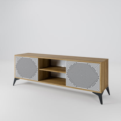 POLYGON ILLUSION Dvoudveřový TV stolek
