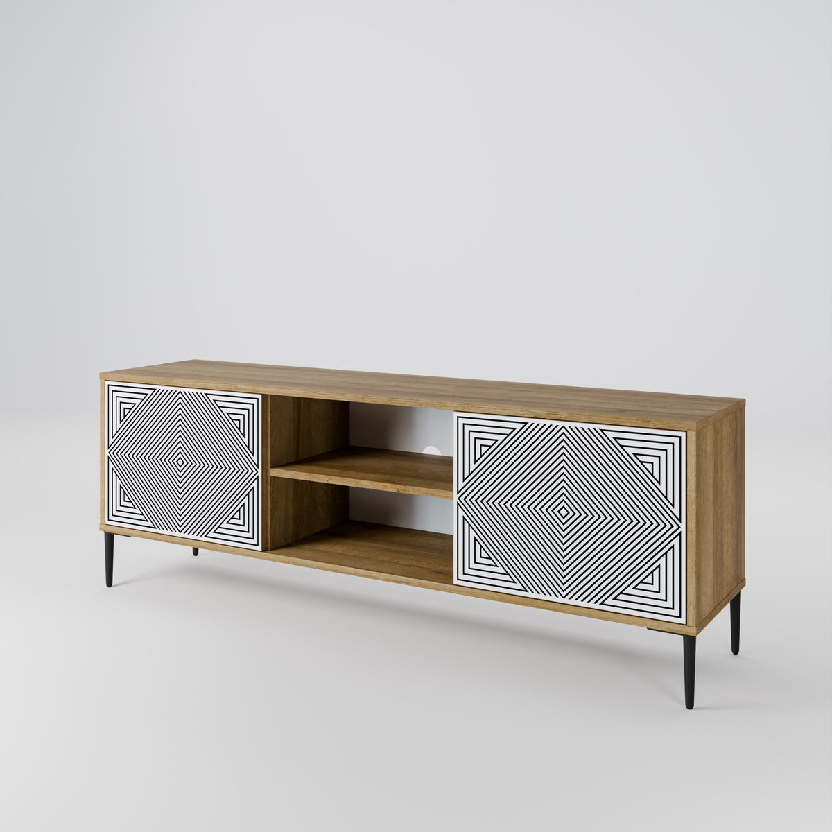 POLYGON ILLUSION Dvoudveřový TV stolek