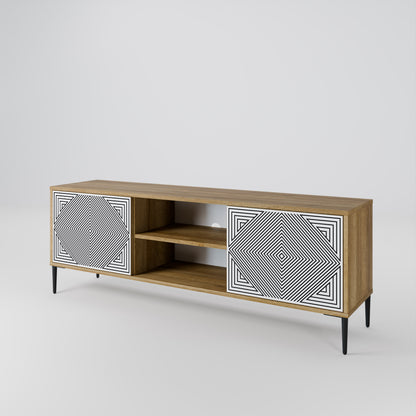 POLYGON ILLUSION Dvoudveřový TV stolek