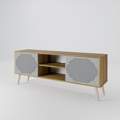 POLYGON ILLUSION Dvoudveřový TV stolek