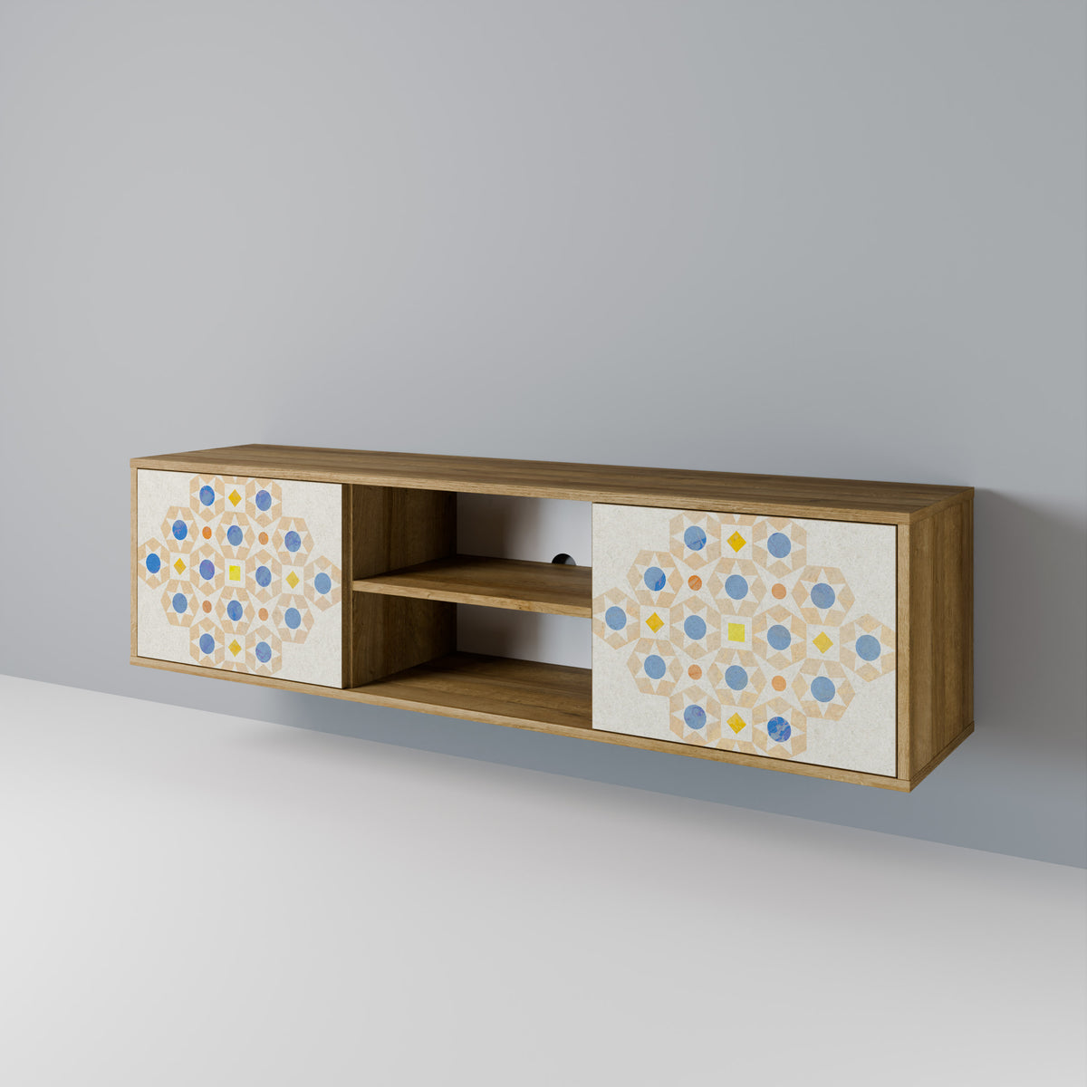 PATTERNED PRISM Dvoudveřový TV stolek