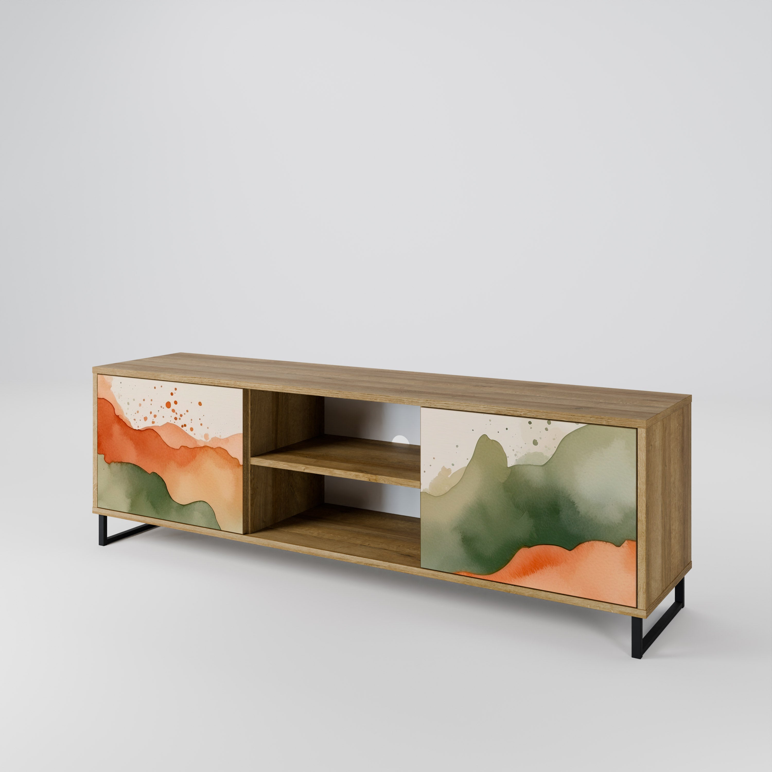 WATERCOLOUR PEAKS 2-Door TV Cabinet