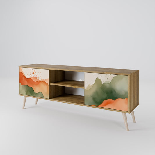 WATERCOLOUR PEAKS Dvoudveřový TV stolek