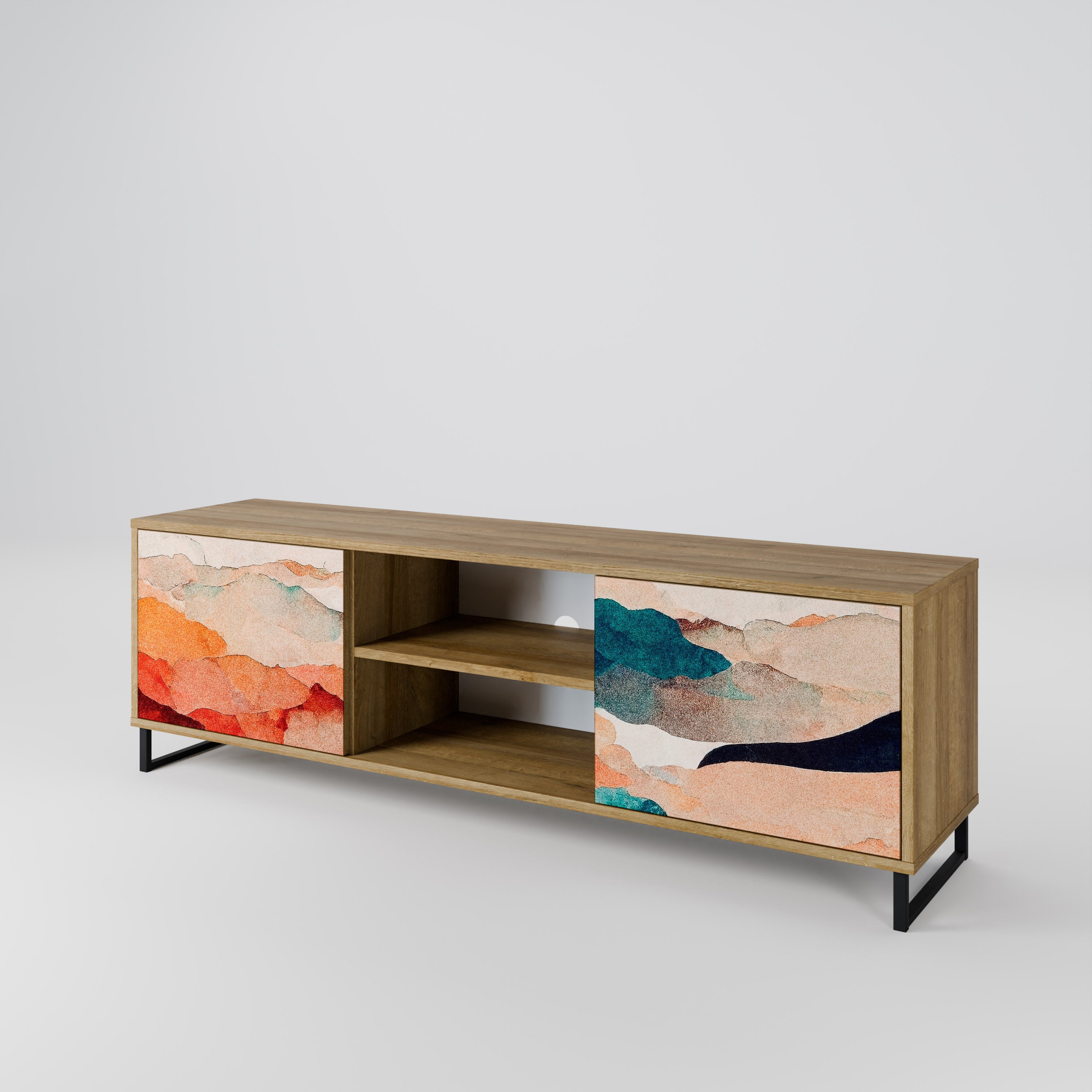 ABSTRACT LANDSCAPE 2-Door TV Cabinet