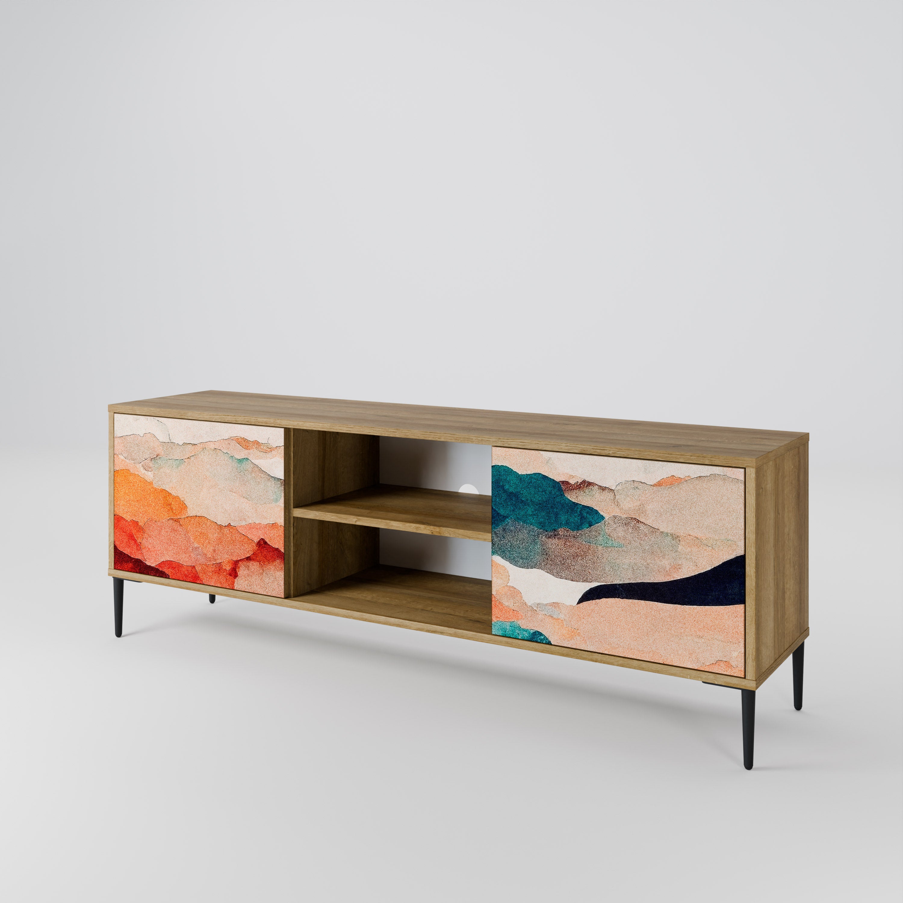 ABSTRACT LANDSCAPE 2-Door TV Cabinet