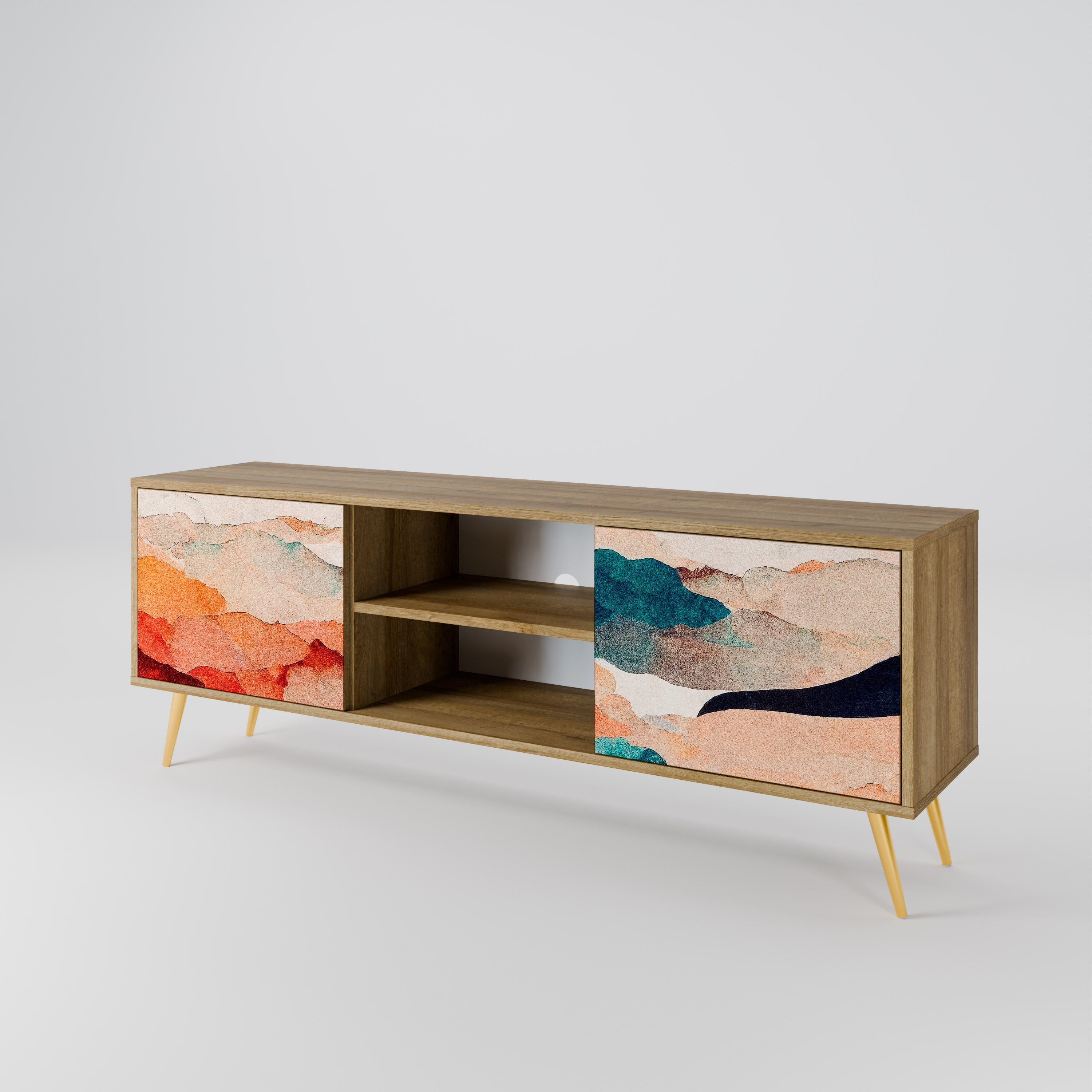 ABSTRACT LANDSCAPE 2-Door TV Cabinet