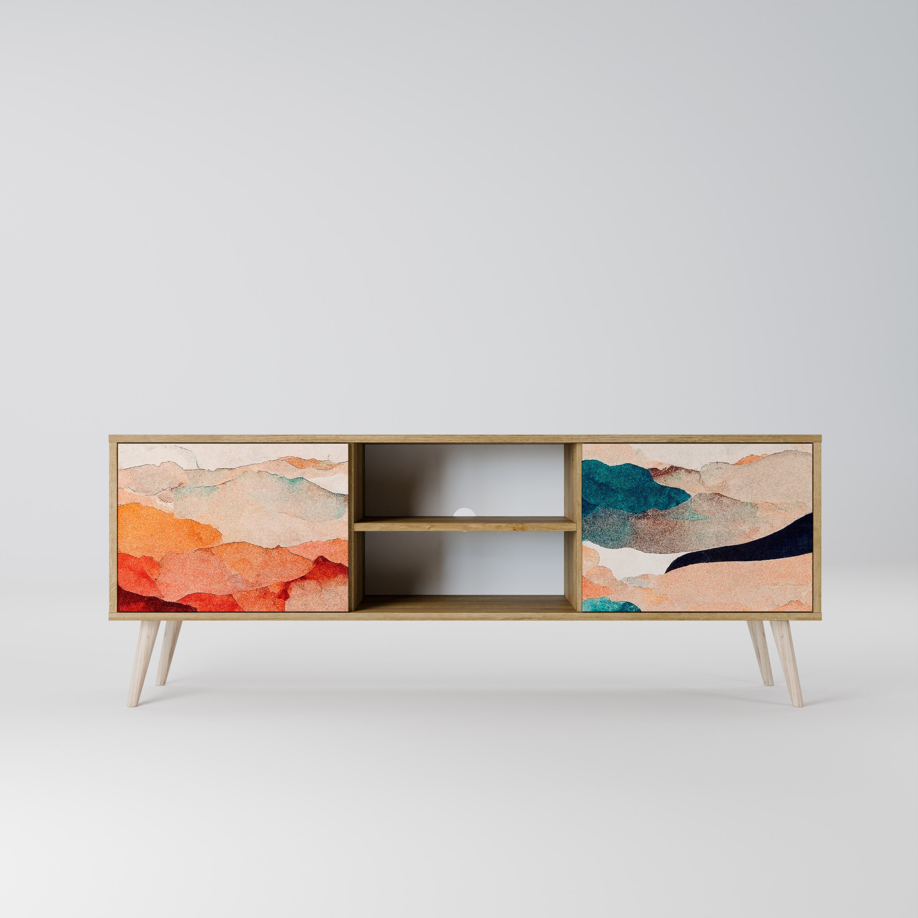 ABSTRACT LANDSCAPE 2-Door TV Cabinet