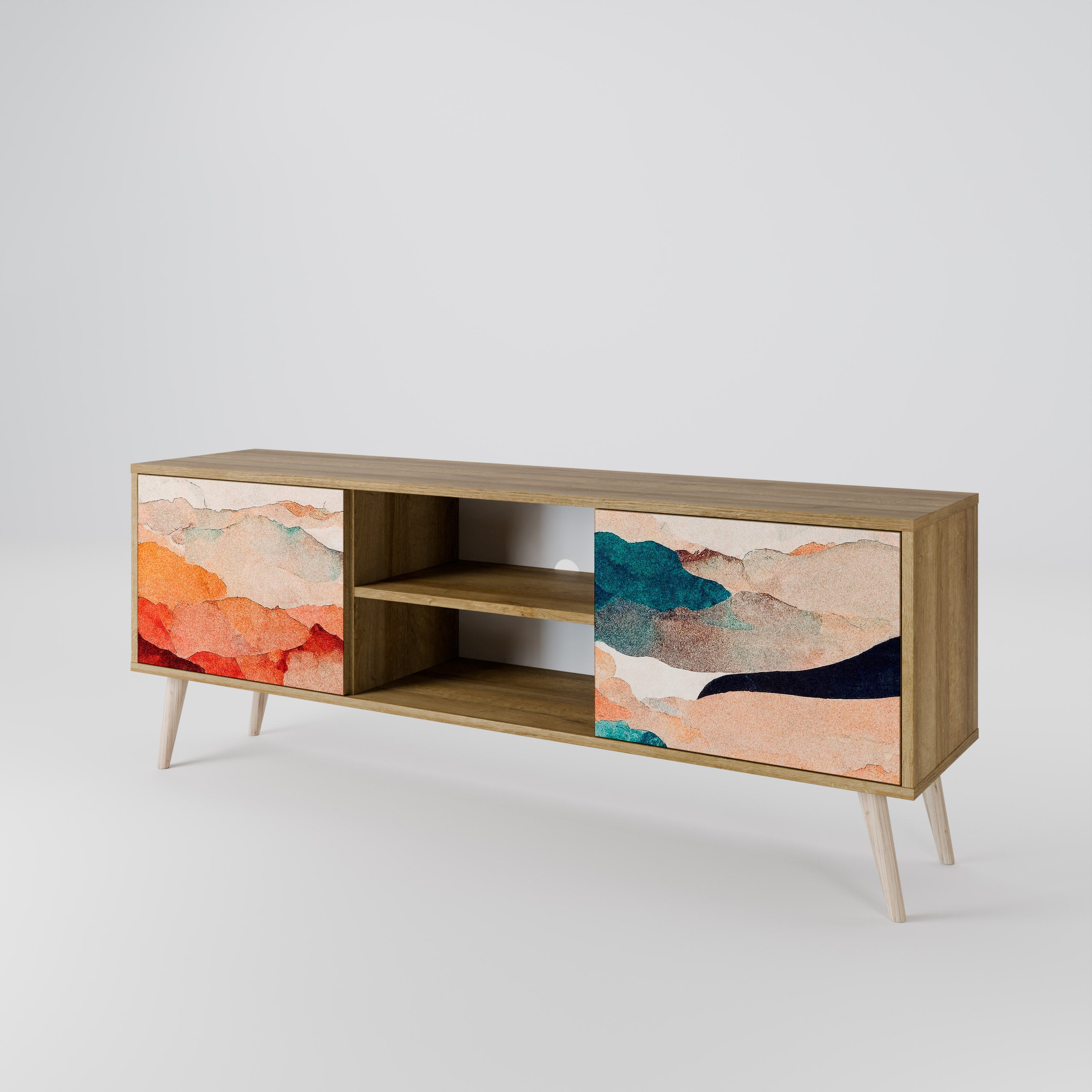 ABSTRACT LANDSCAPE 2-Door TV Cabinet