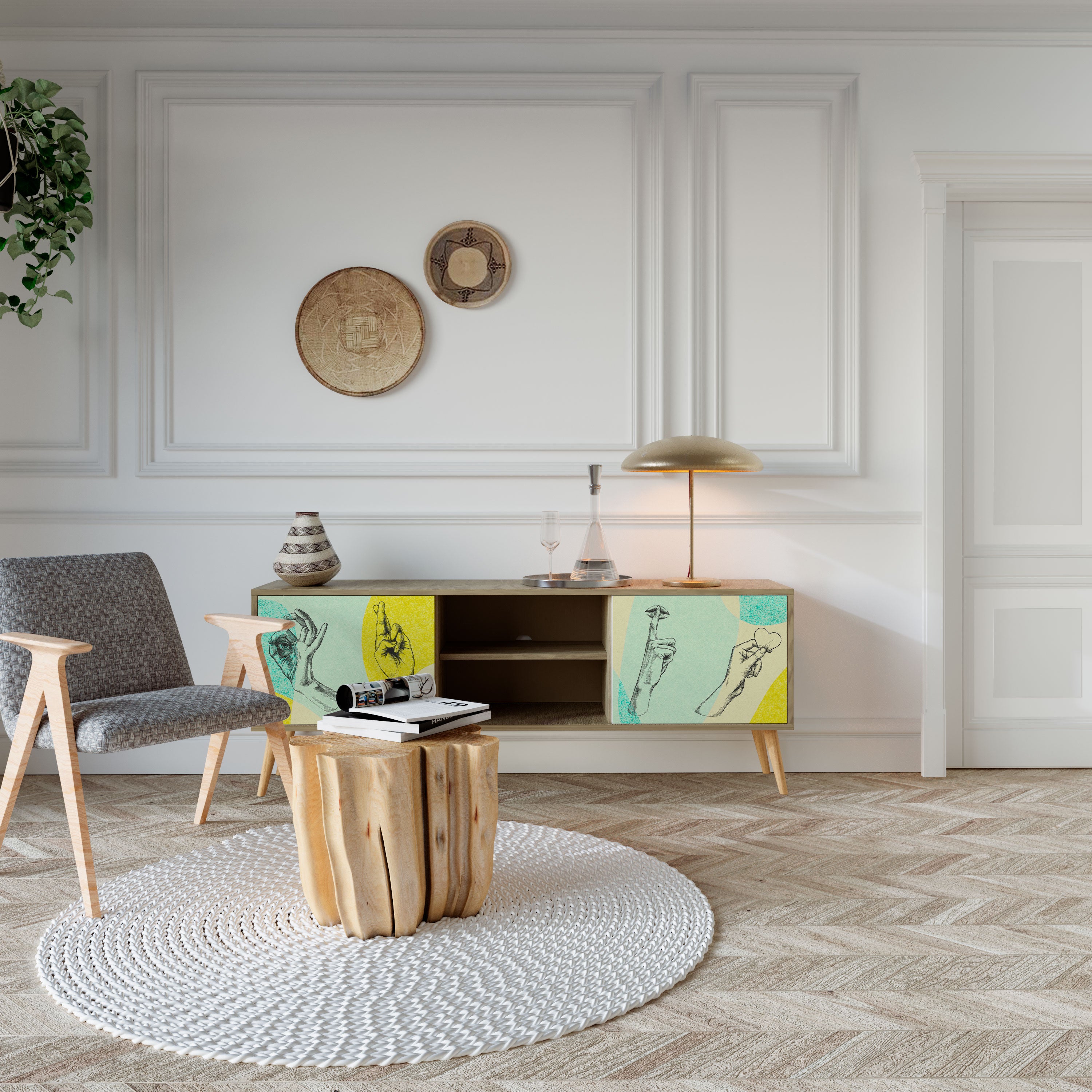 BODY LANGUAGE 2-Door TV Cabinet