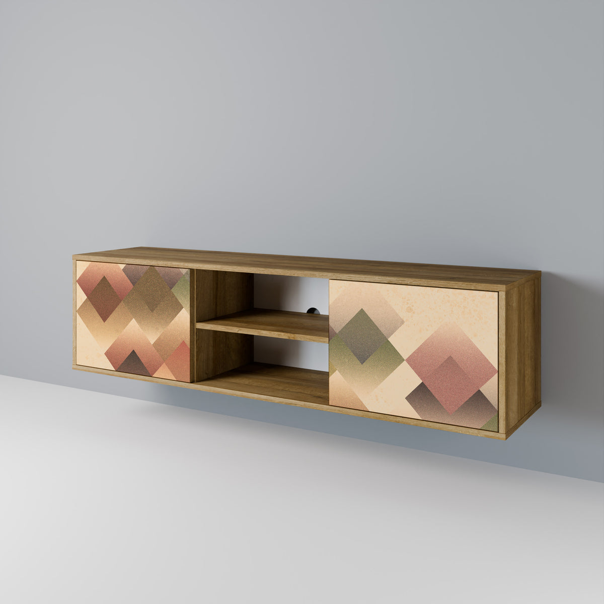 GEOMETRIC FUSION Dvoudveřový TV stolek