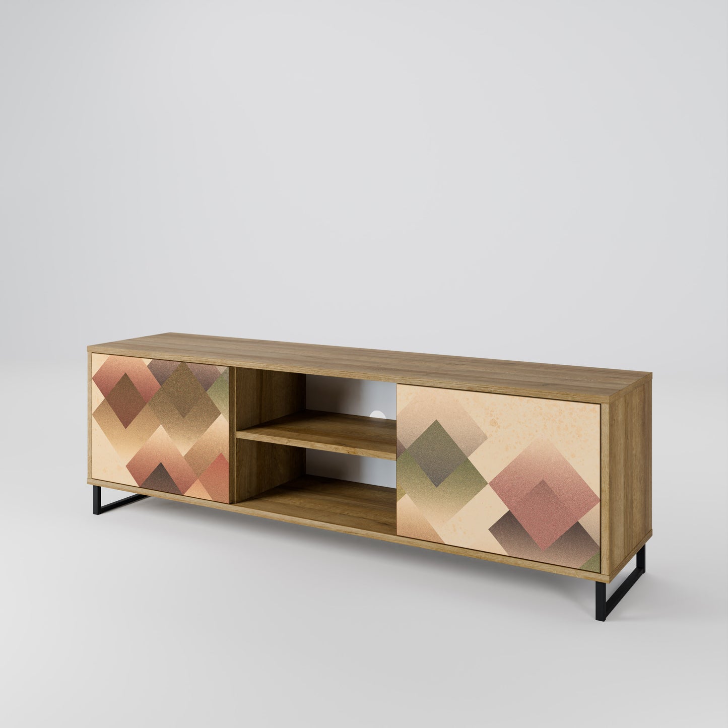 GEOMETRIC FUSION Dvoudveřový TV stolek