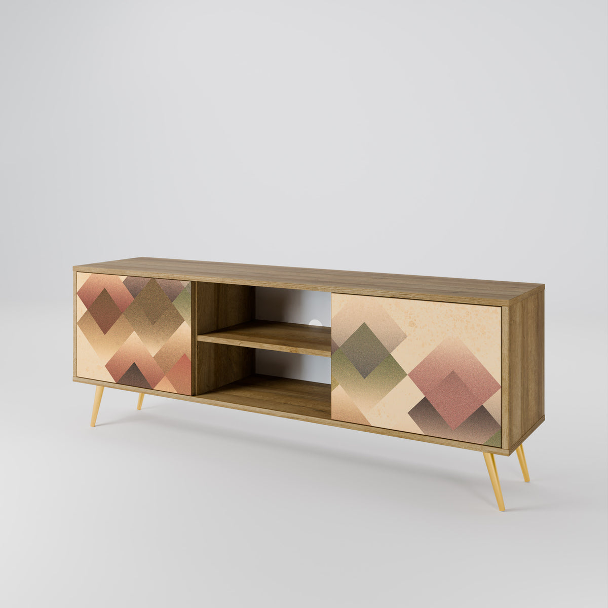 GEOMETRIC FUSION Dvoudveřový TV stolek