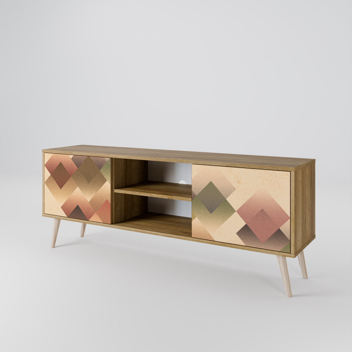 GEOMETRIC FUSION Dvoudveřový TV stolek