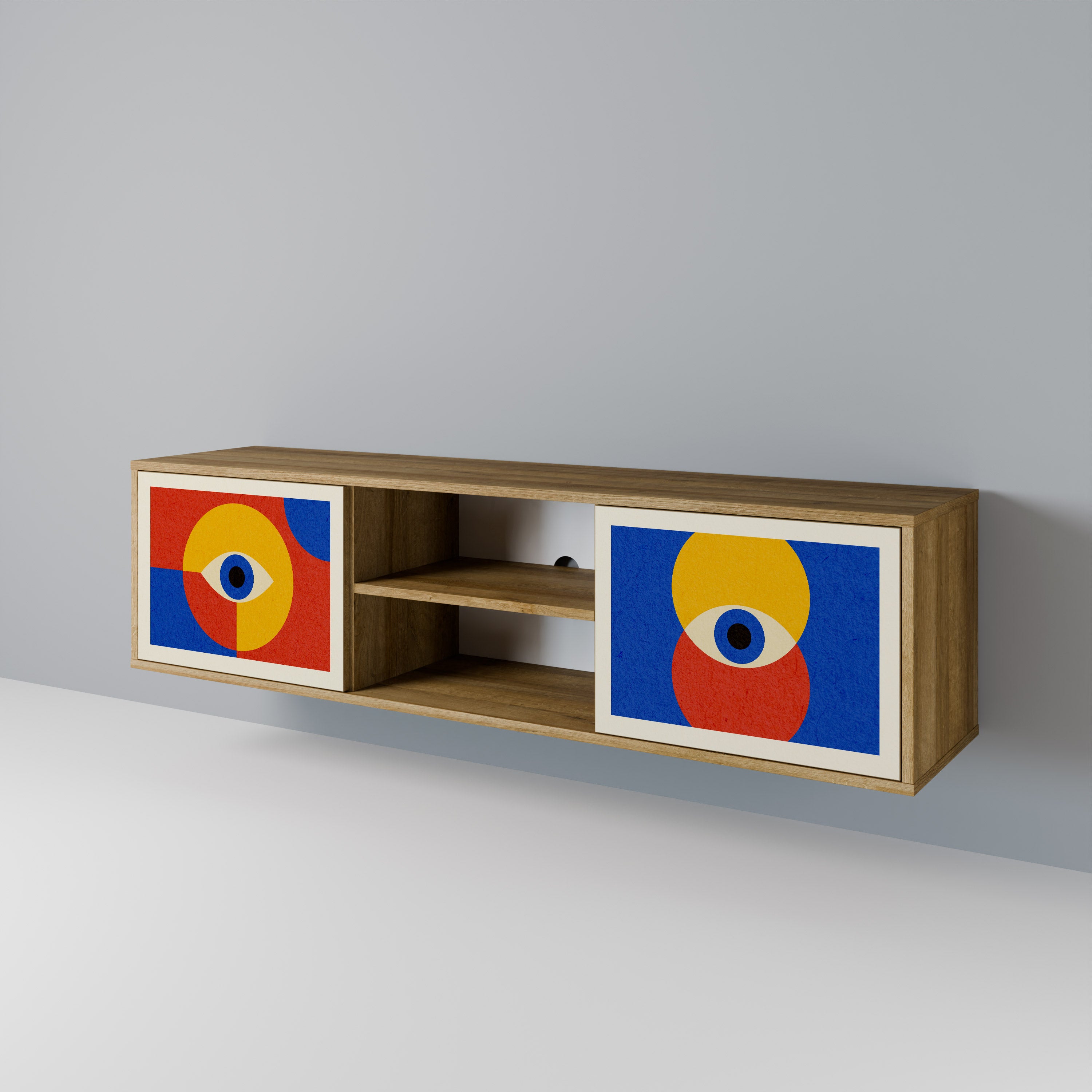 GEOMETRIC EYES 2-Door TV Cabinet
