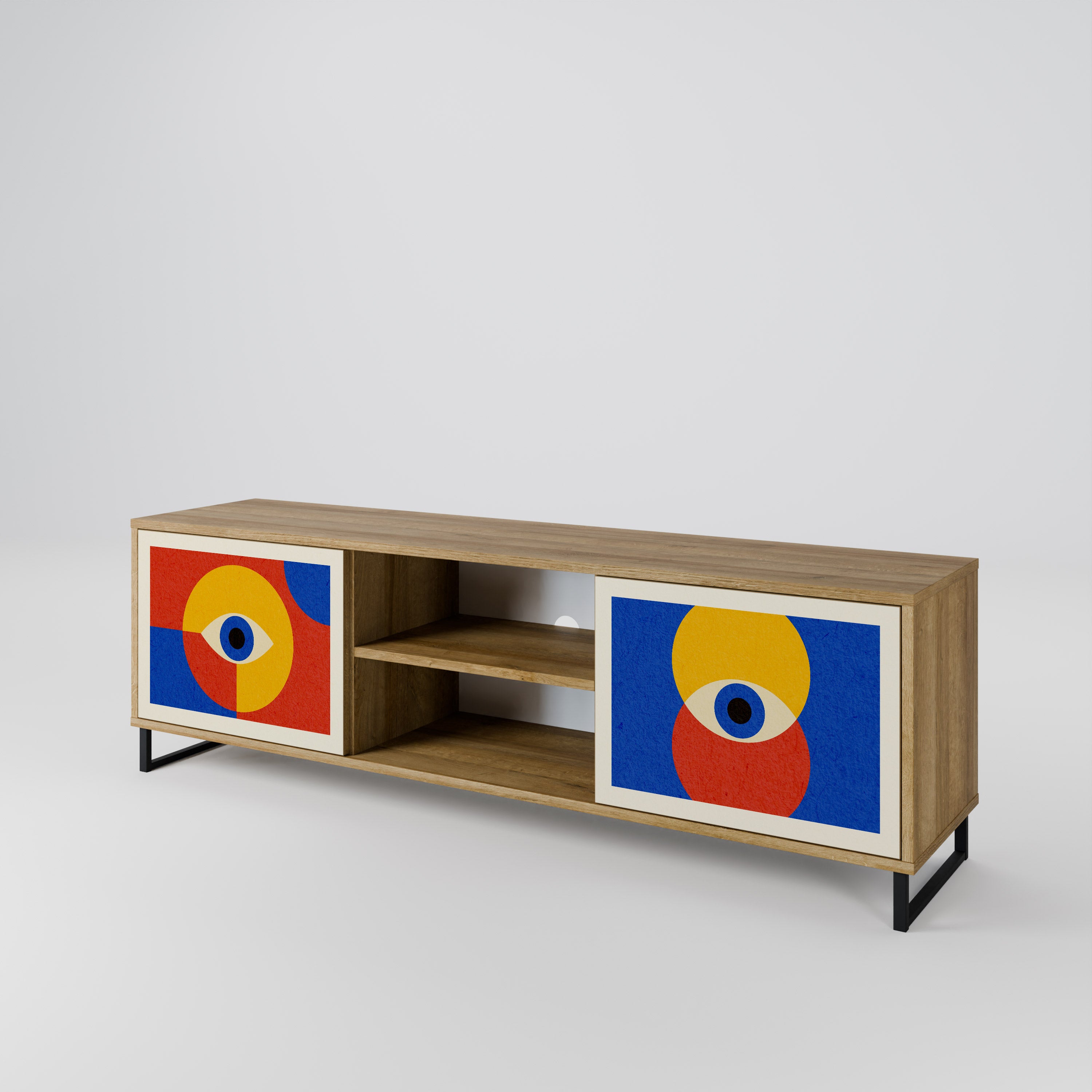 GEOMETRIC EYES 2-Door TV Cabinet
