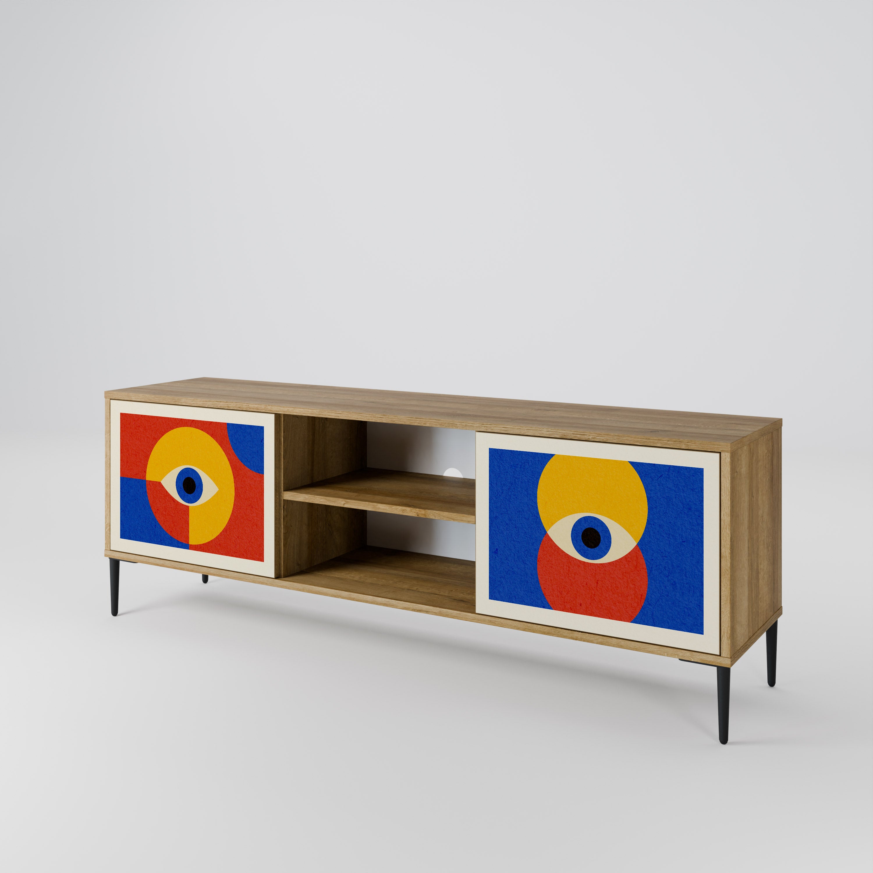 GEOMETRIC EYES 2-Door TV Cabinet