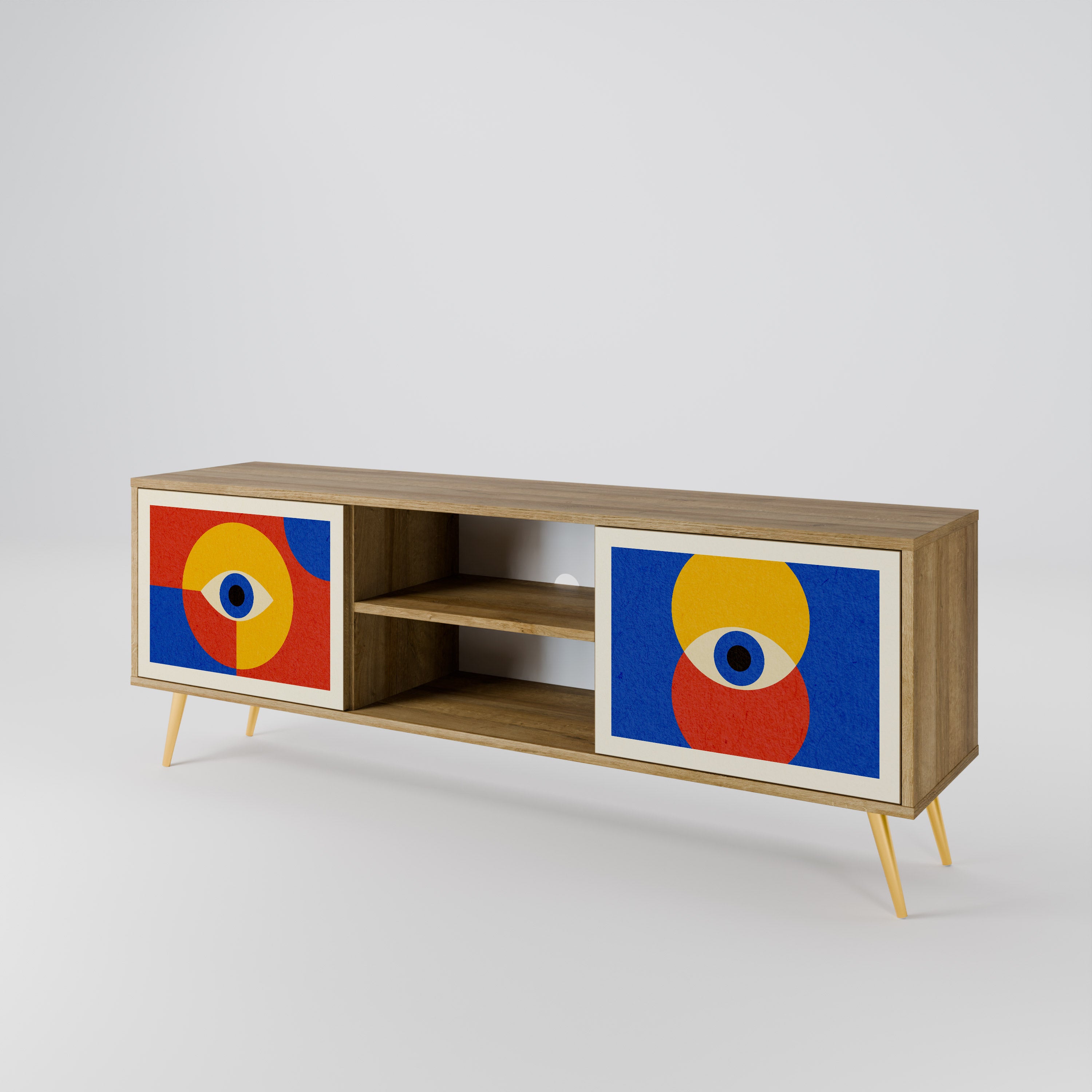 GEOMETRIC EYES 2-Door TV Cabinet