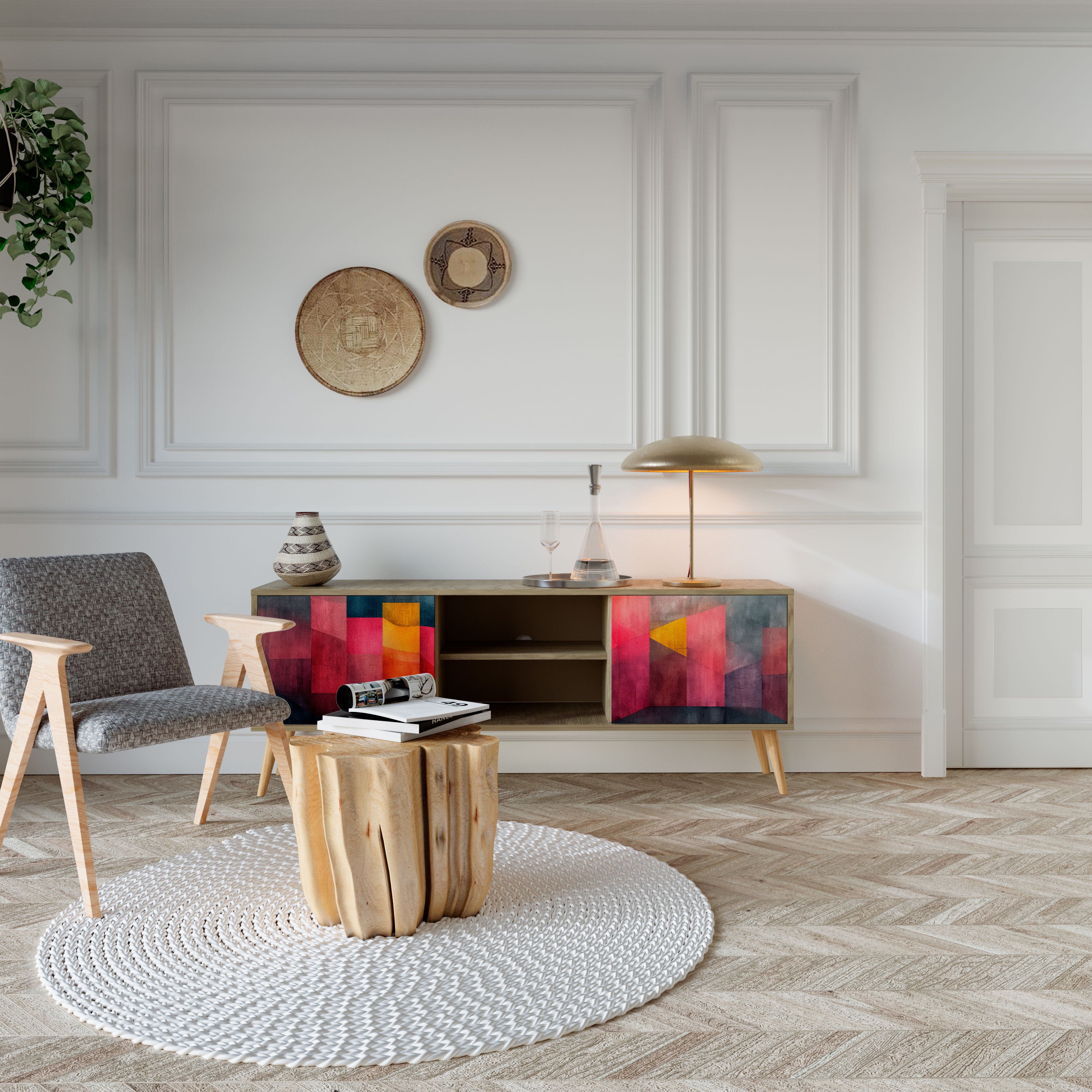 COLORFUL SOUNDS 2-Door TV Cabinet