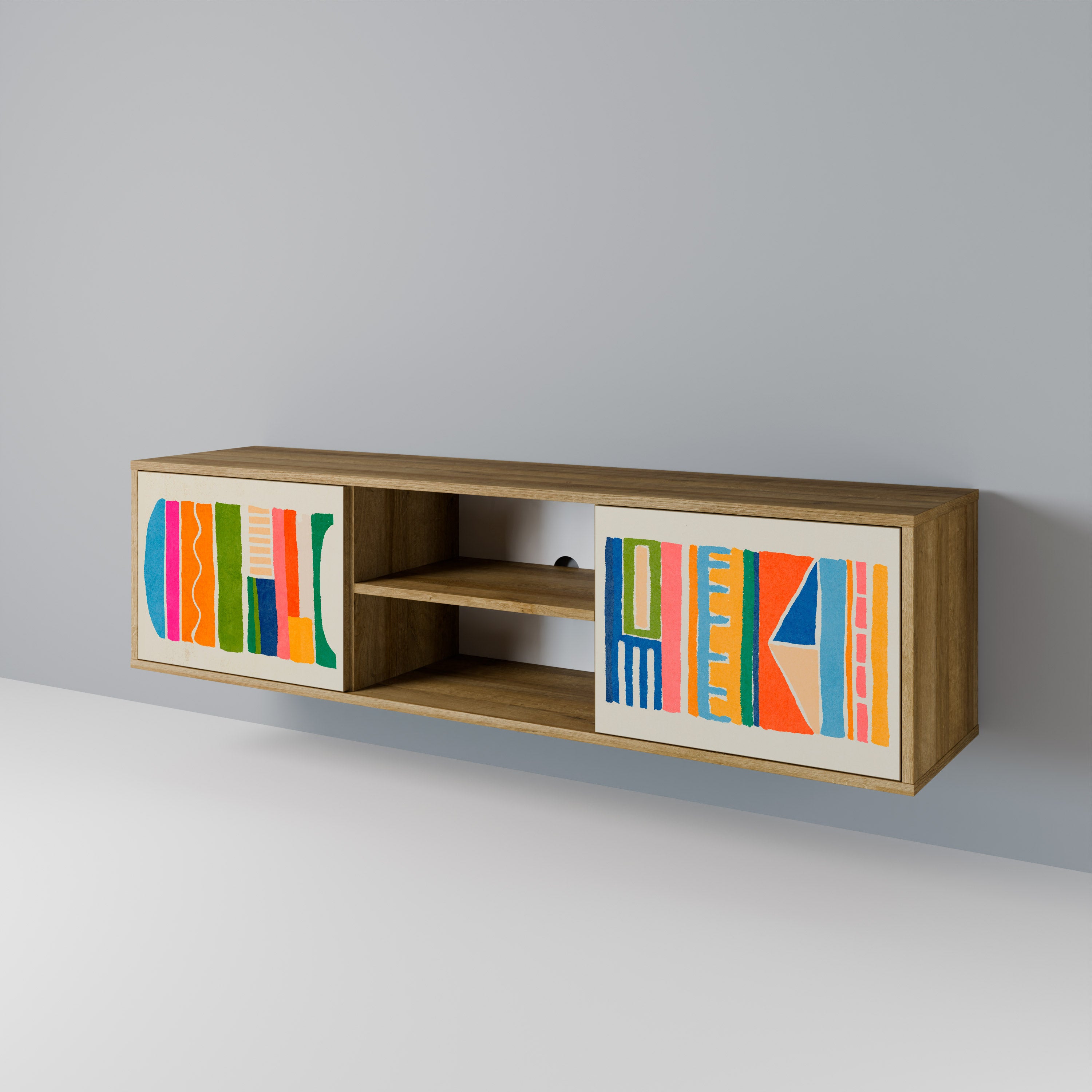 GEOMETRIC SHINE 2-Door TV Cabinet