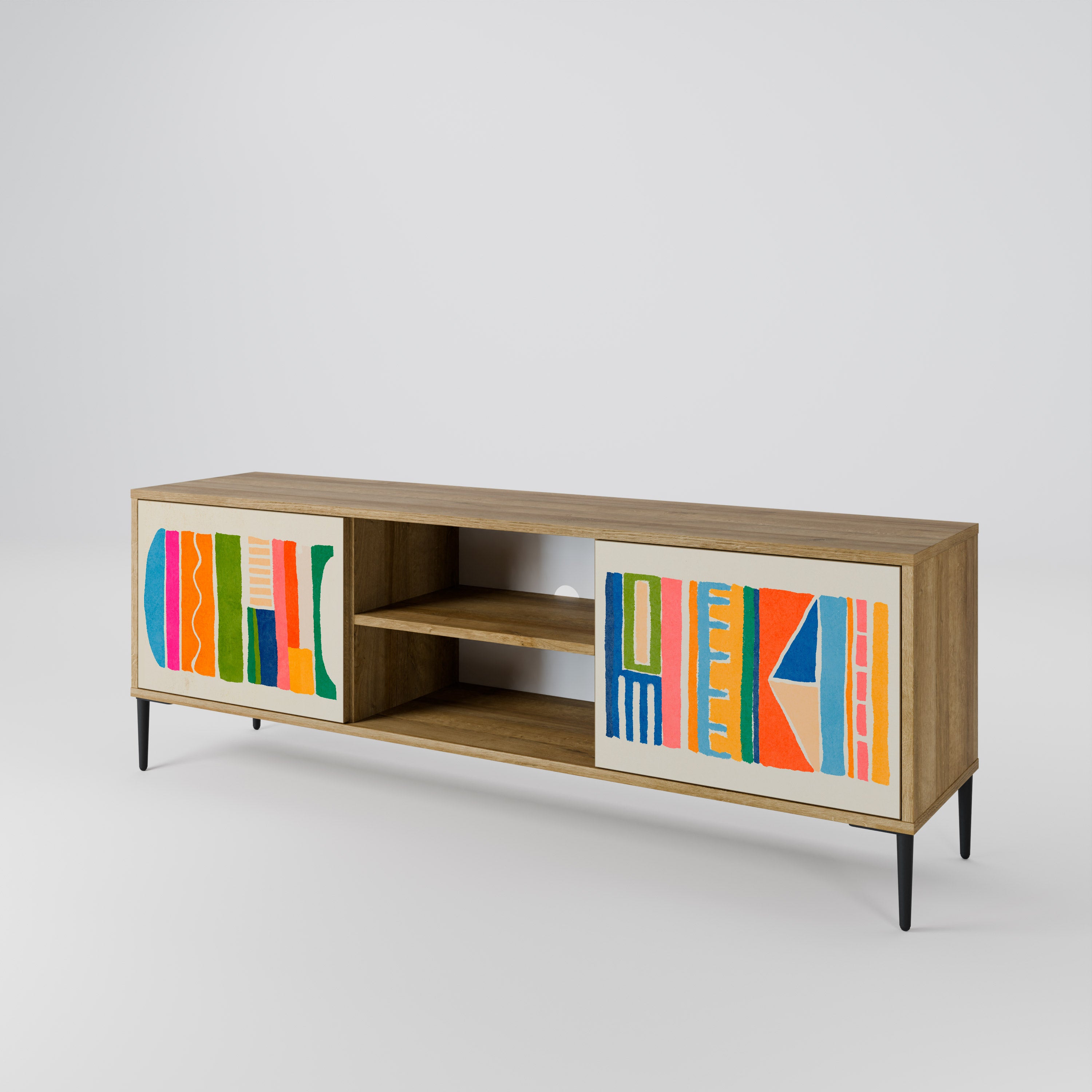 GEOMETRIC SHINE 2-Door TV Cabinet