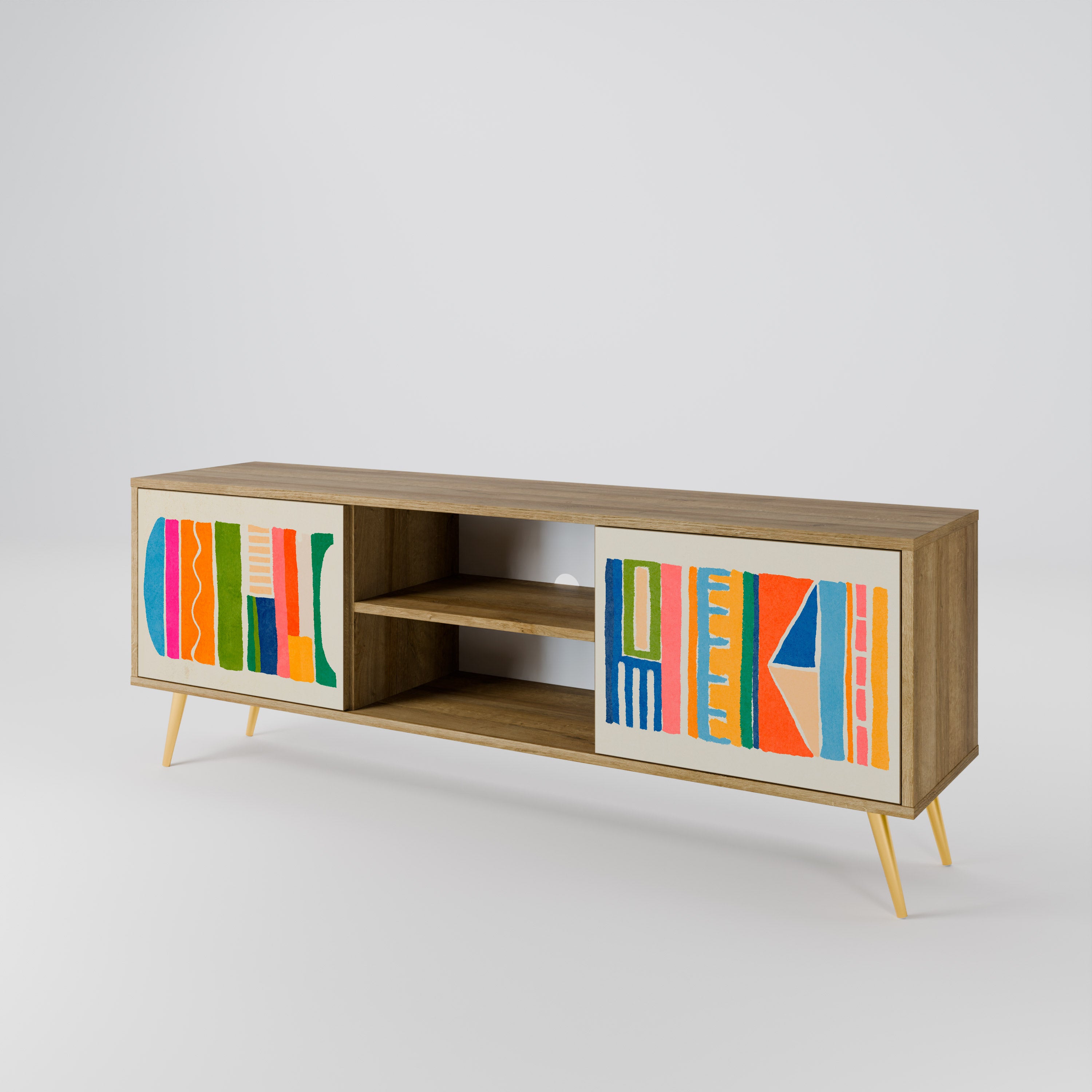 GEOMETRIC SHINE 2-Door TV Cabinet