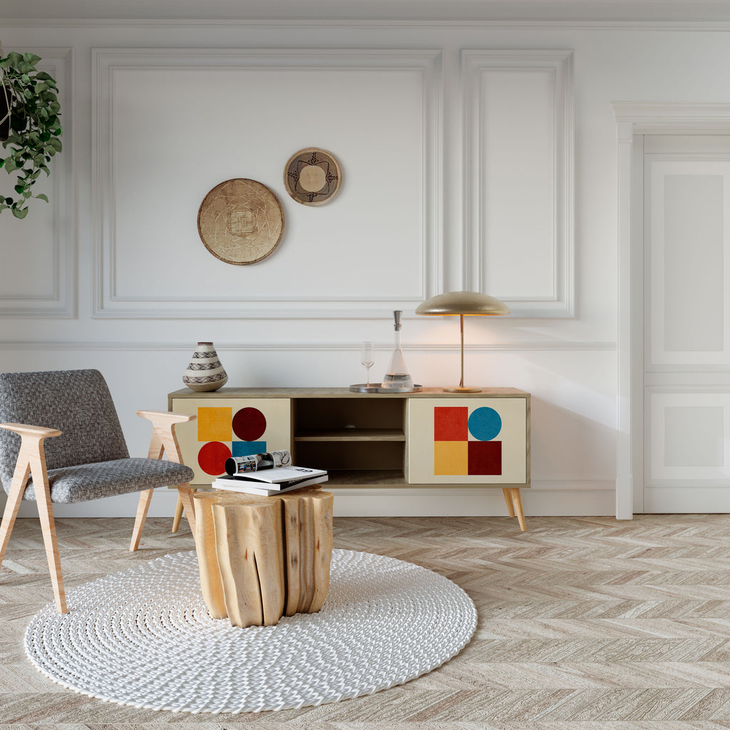 GEOMETRIC PUZZLE 2-Door TV Cabinet