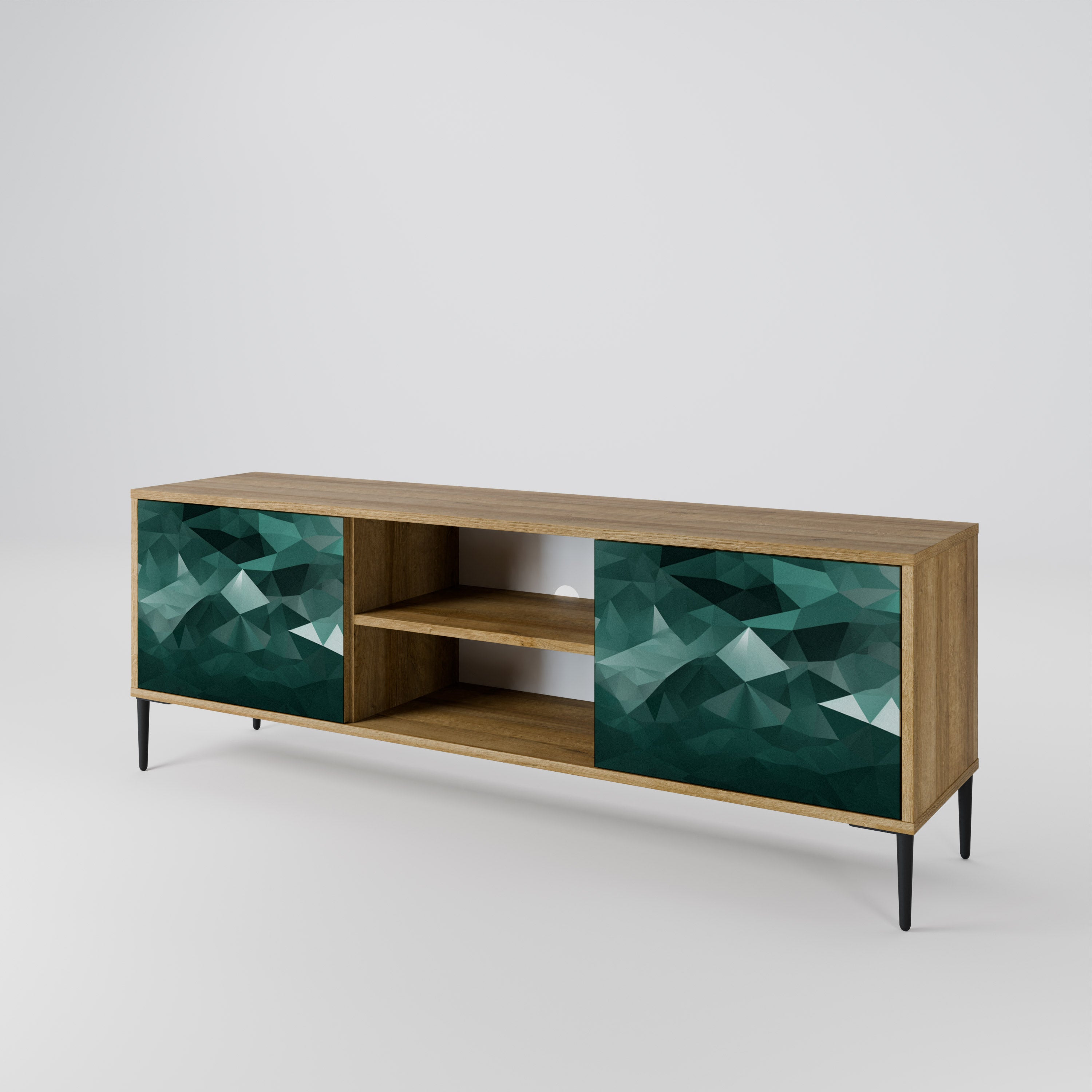 POLYGONAL FLOATING 2-Door TV Cabinet