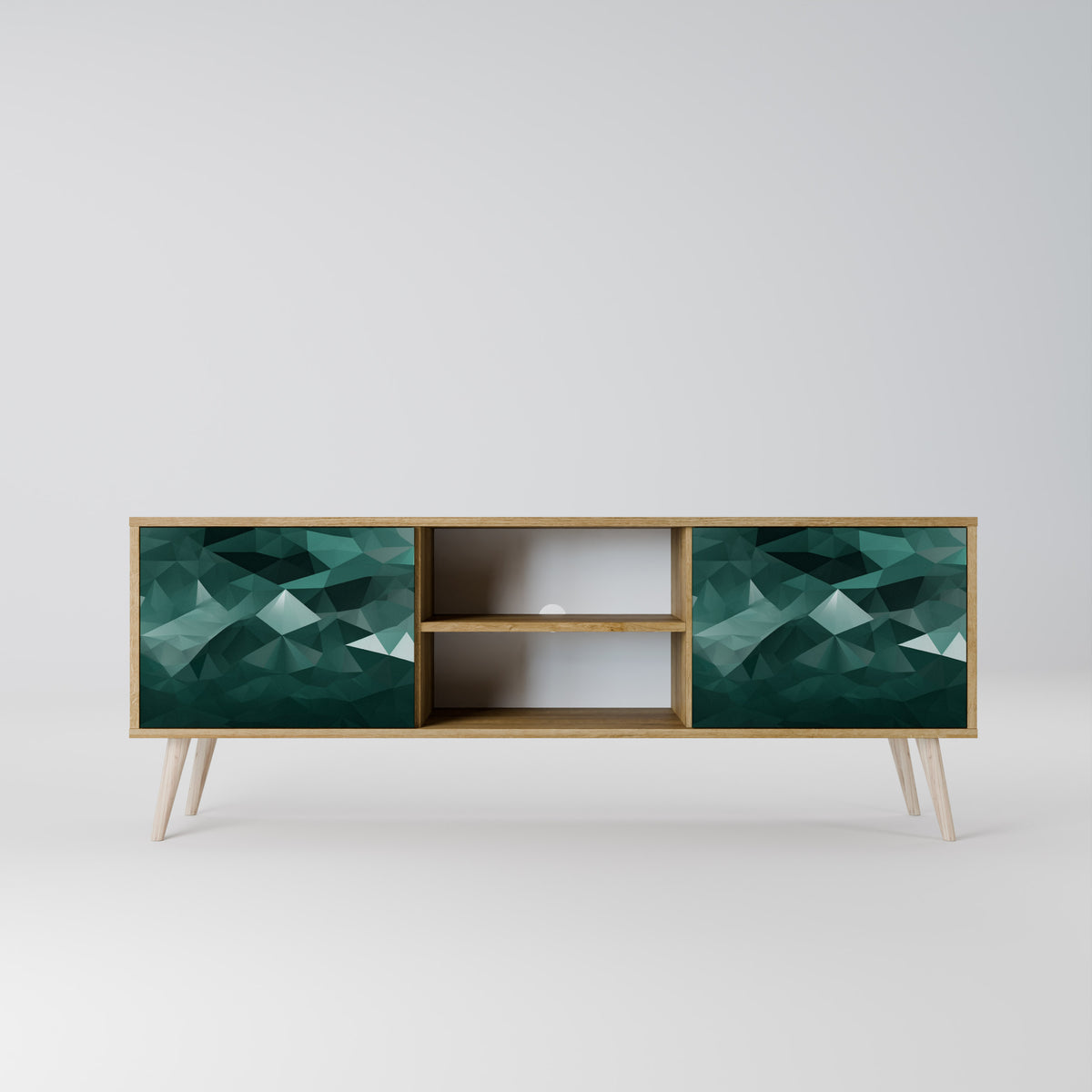 POLYGONAL FLOATING Dvoudveřový TV stolek