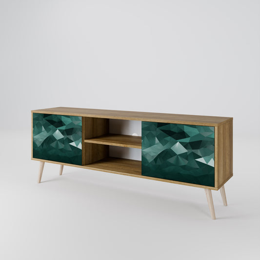 POLYGONAL FLOATING Dvoudveřový TV stolek