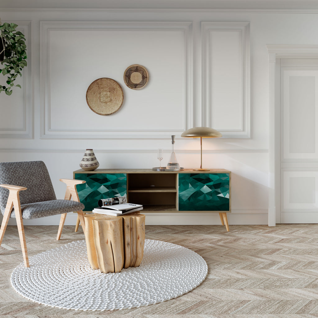 POLYGONAL FLOATING 2-Door TV Cabinet