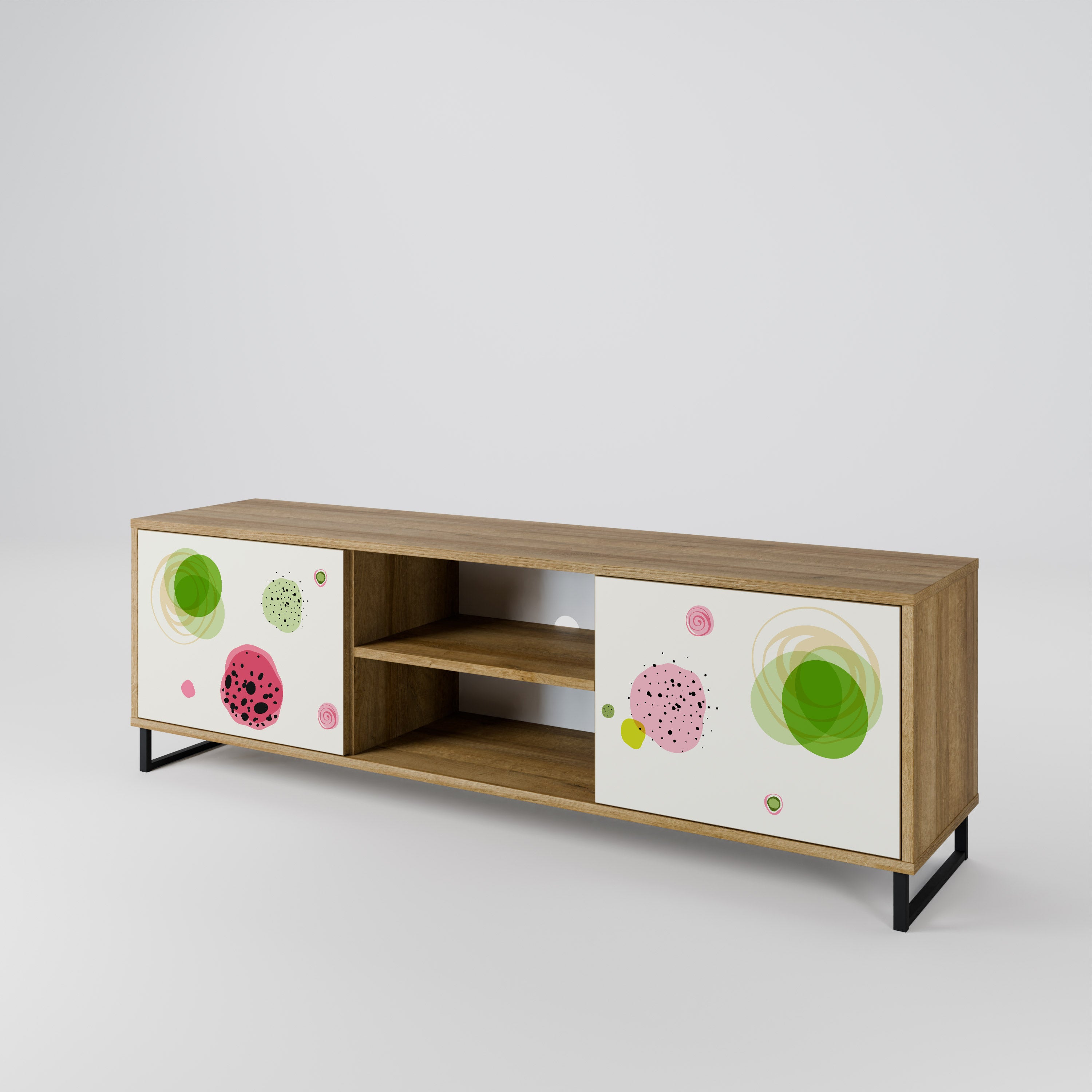 COLORFUL COSMOS 2-Door TV Cabinet