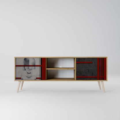 GRAY FIGURES Dvoudveřový TV stolek