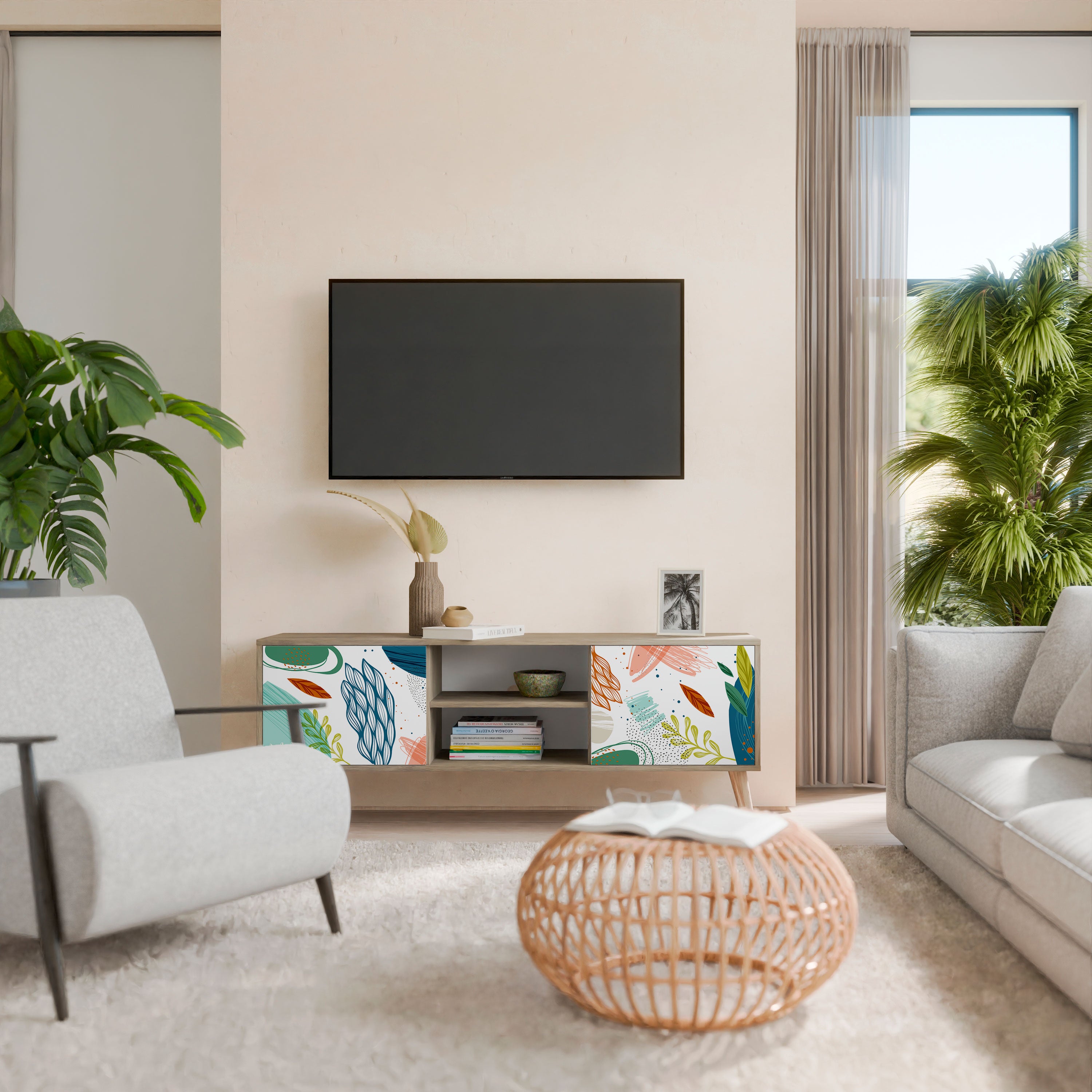 BOTANICAL HURRICANE 2-Door TV Cabinet