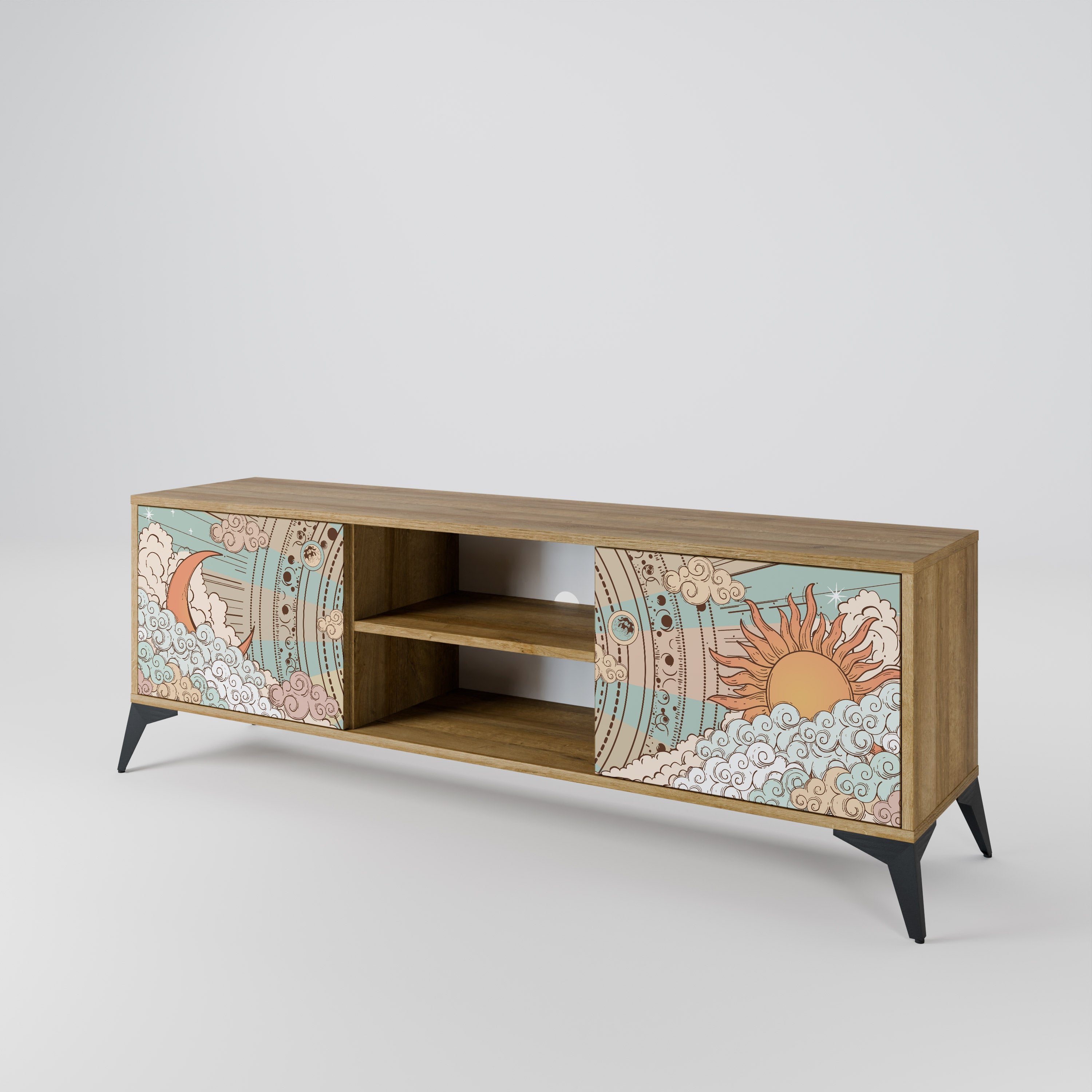 MYSTICAL STRUCTURE 2-Door TV Cabinet