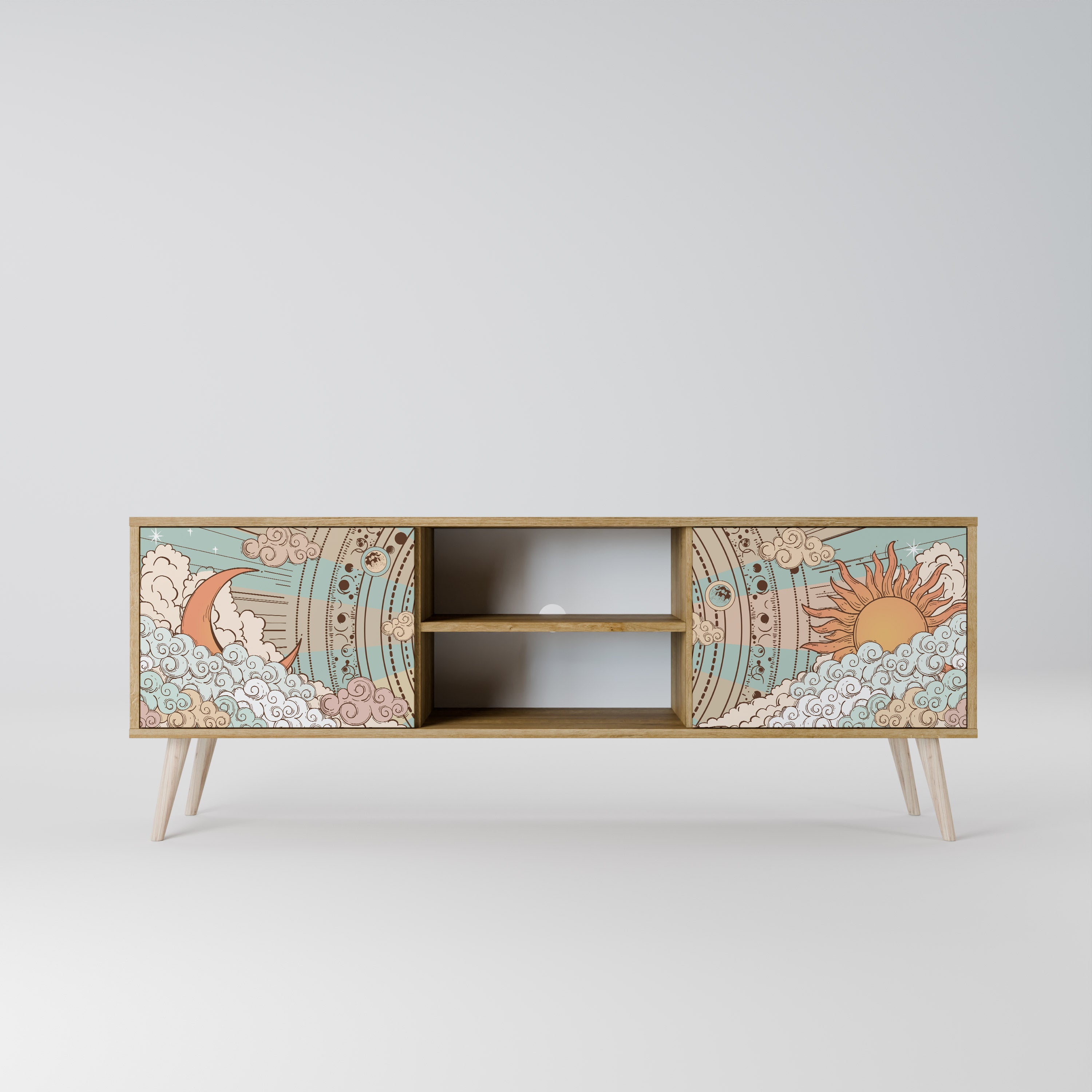 MYSTICAL STRUCTURE 2-Door TV Cabinet